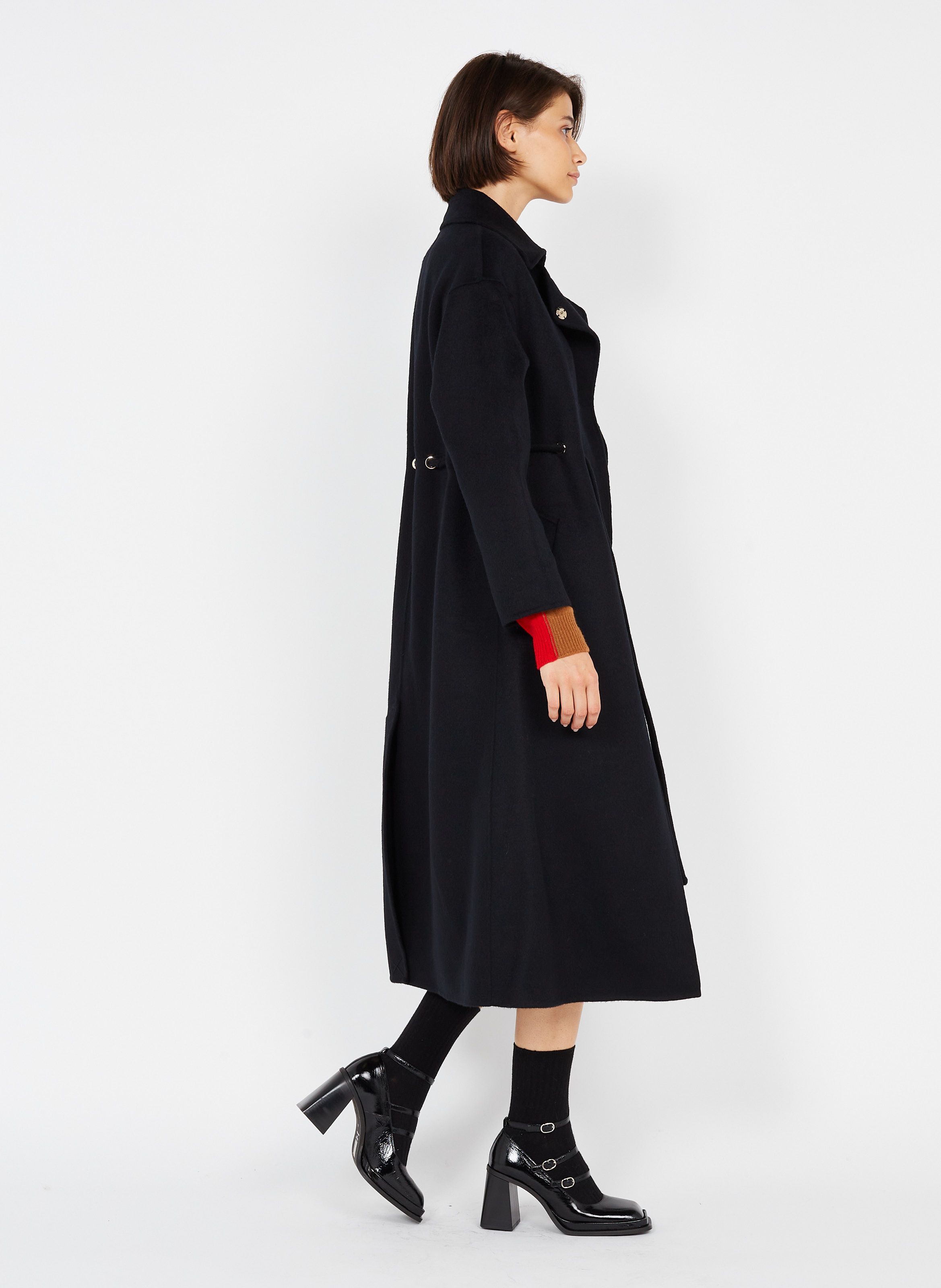 Manteau noir clearance long femme