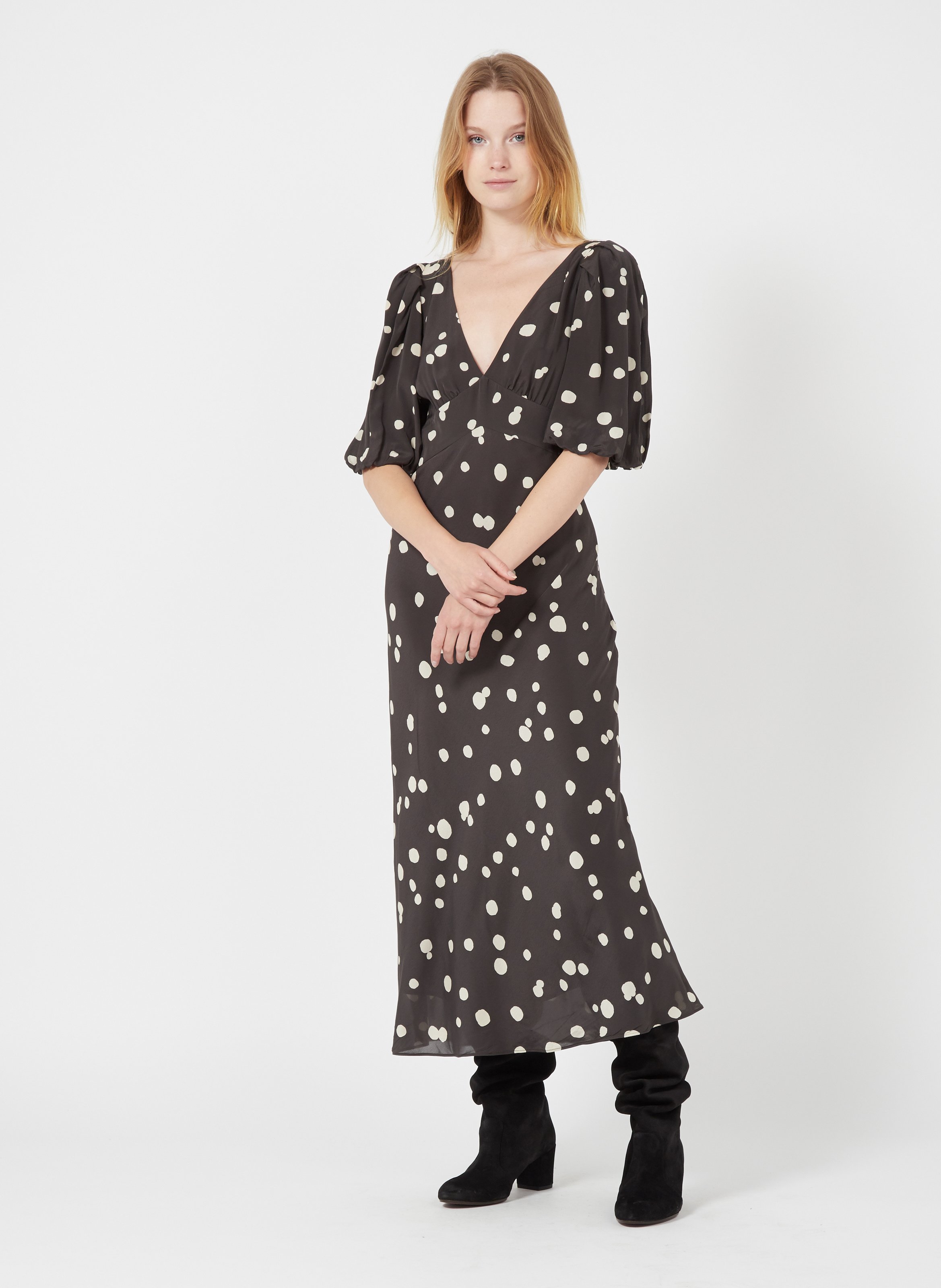 robe cotelée longue
