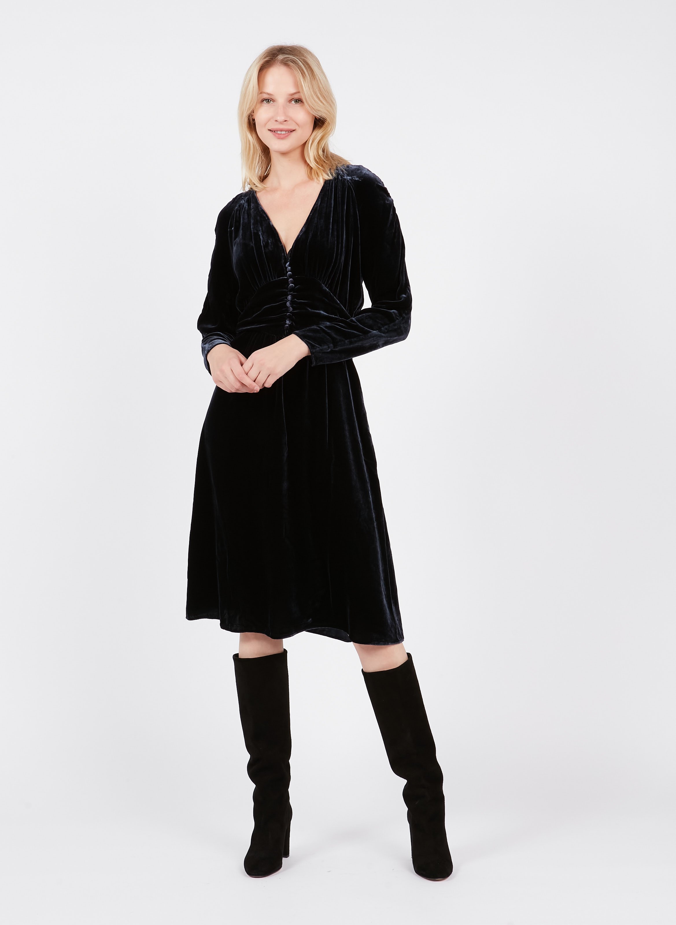 robe midi velours