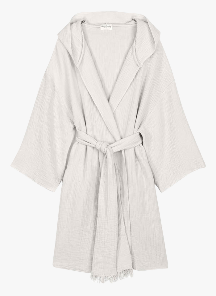 BED AND PHILOSOPHY Kimono en coton gaufré | Blanc