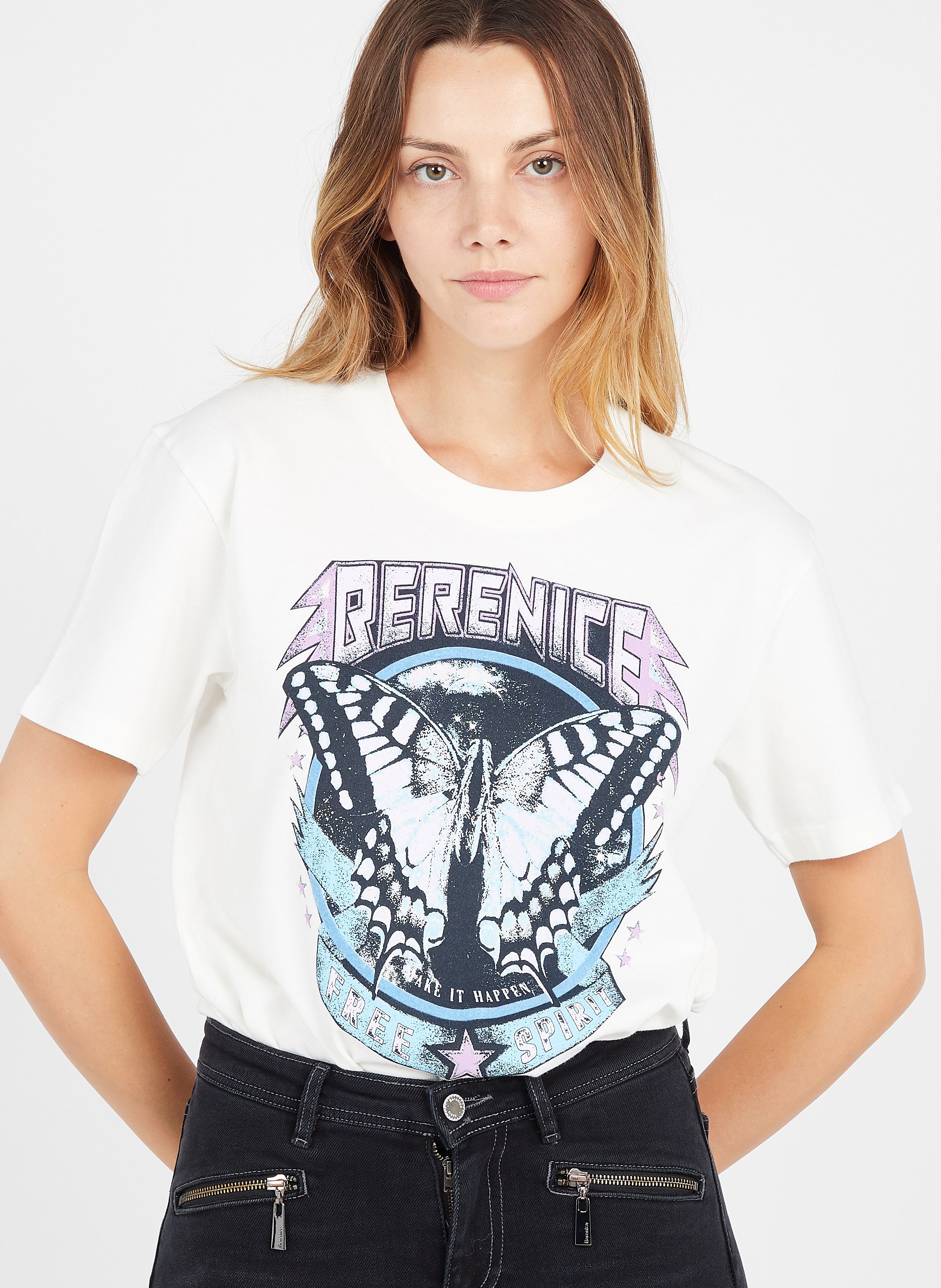 Place des Tendances Femme Vêtements Tops & T-shirts T-shirts Manches courtes Tee-shirt à détail torsadé Taille 42 