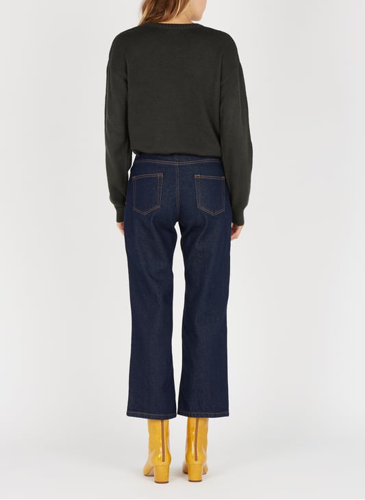 Jean Cropped Taille Haute Brut Best Mountain - Femme | Place des Tendances jean cropped taille haute