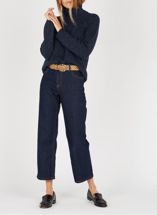 Jean Cropped Taille Haute Brut Best Mountain - Femme | Place des Tendances jean cropped taille haute