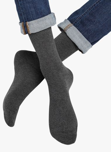 Lot de 5 paires de chaussettes côtelées rayées garçon - kaki, Garçon