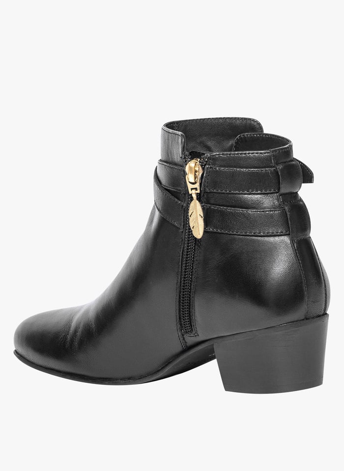 BOCAGE MEXICO Boots talon en cuir Noir