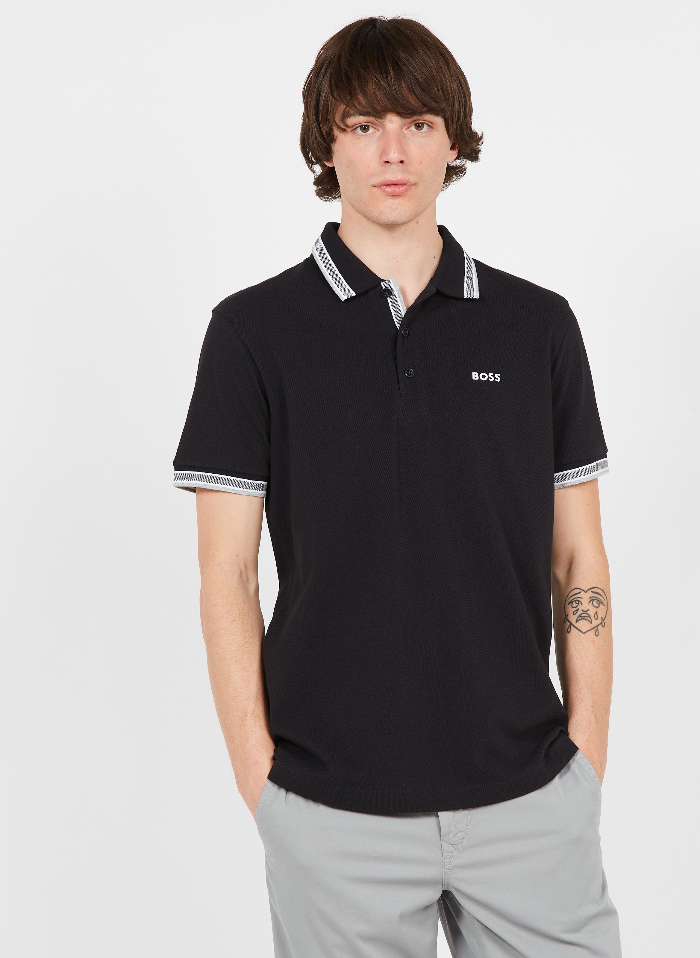 Polo boss noir hot sale