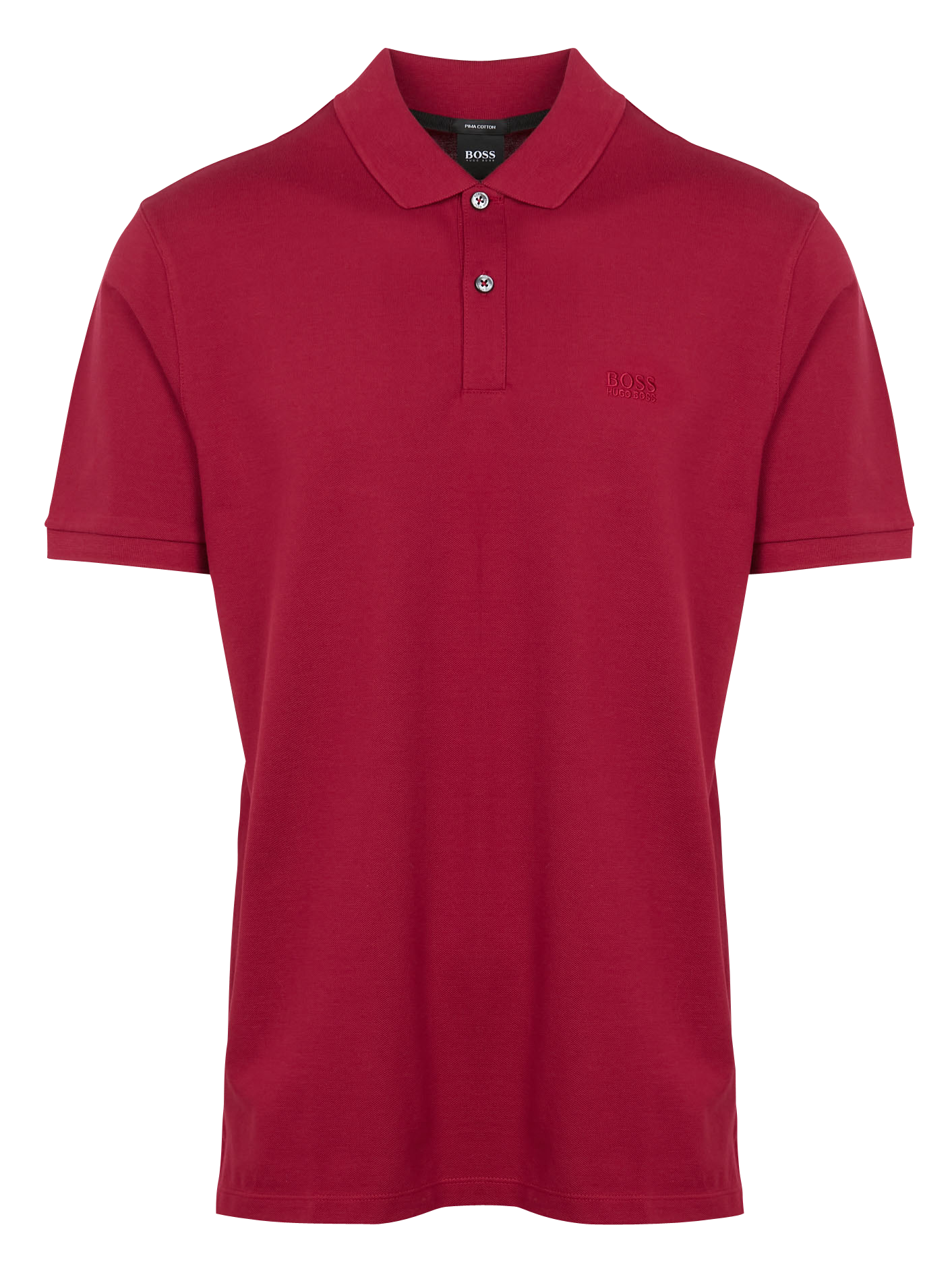 Polo Regular Fit En Coton Rouge Sombre Boss Homme Place des Tendances
