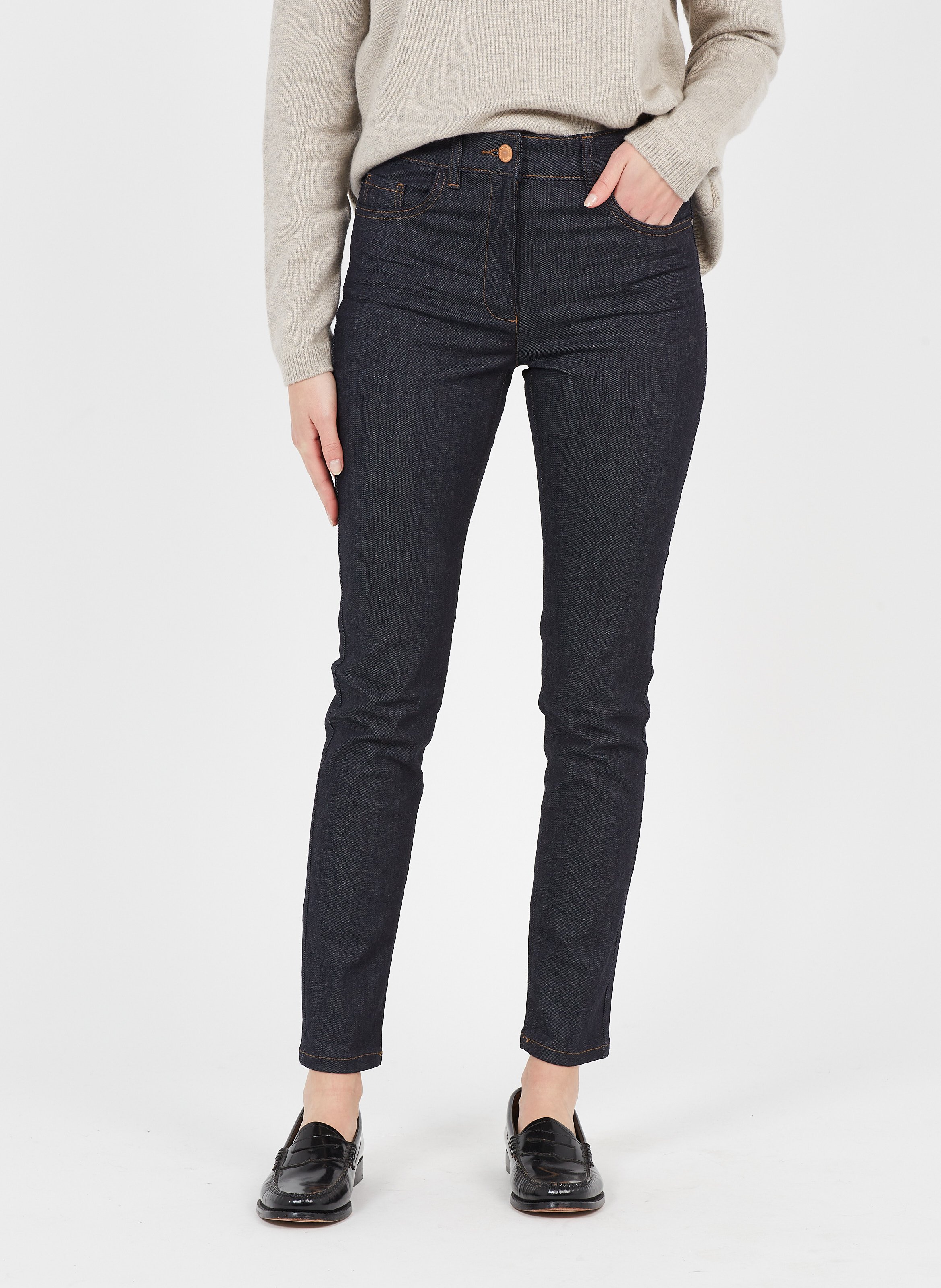 jean slim femme taille haute