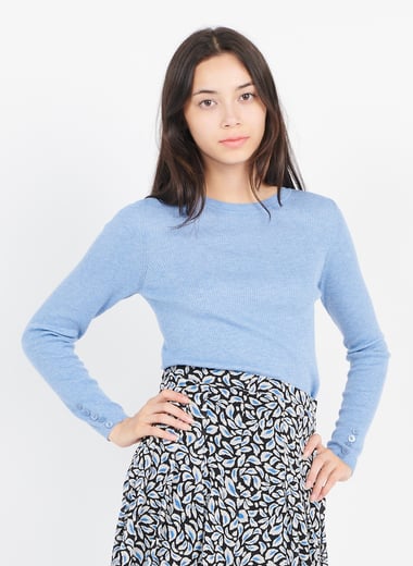 CAROLL 232K-MARIANNELU Cachemire Pull-Over, Écru, S Femme CAROLL 232K-MARIANNELU Cachemire Pull-Over, Écru, S Femme
