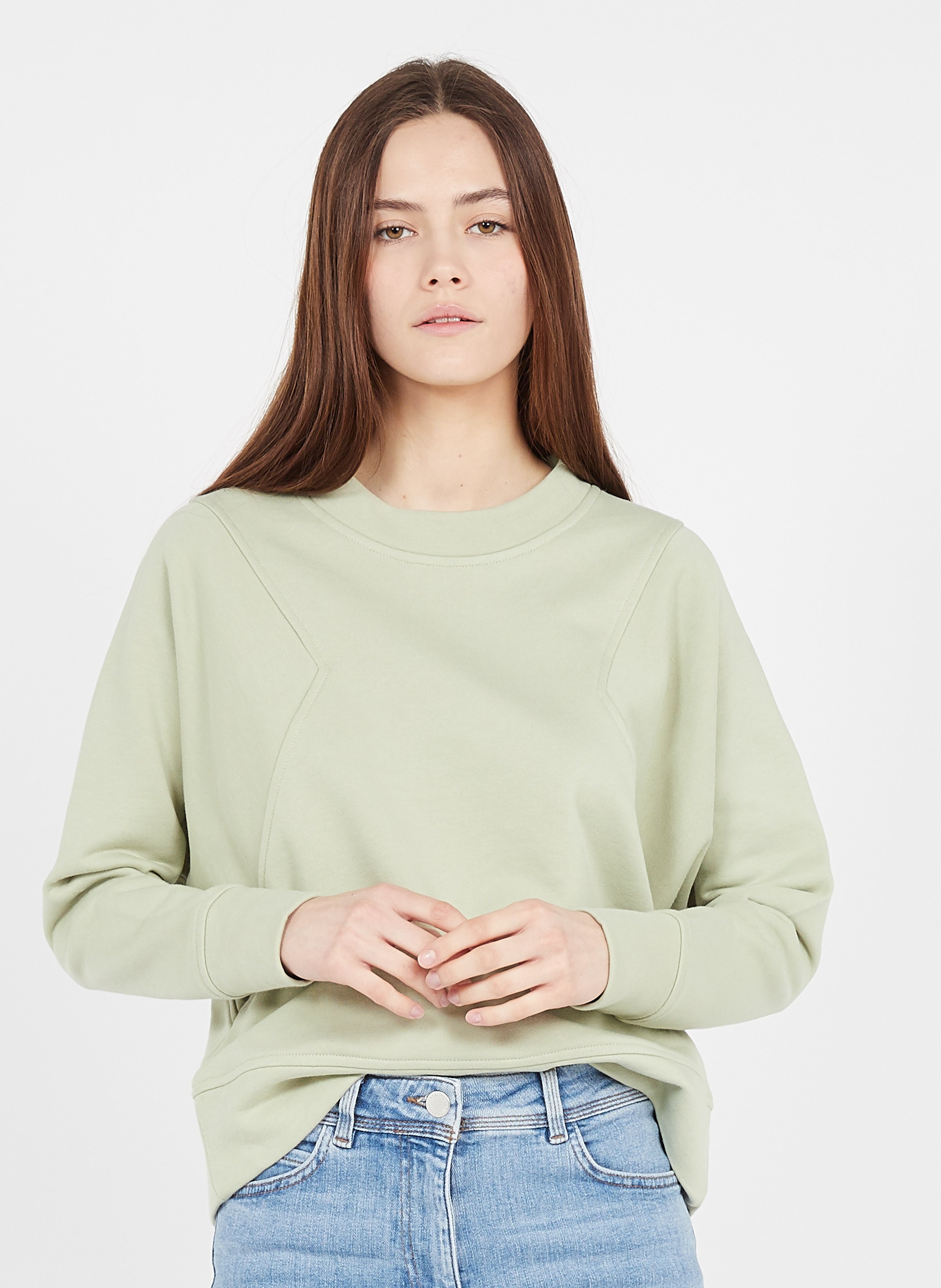 Aube col rond CocoCler coton mélangé couleur ivoire | vente en ligne