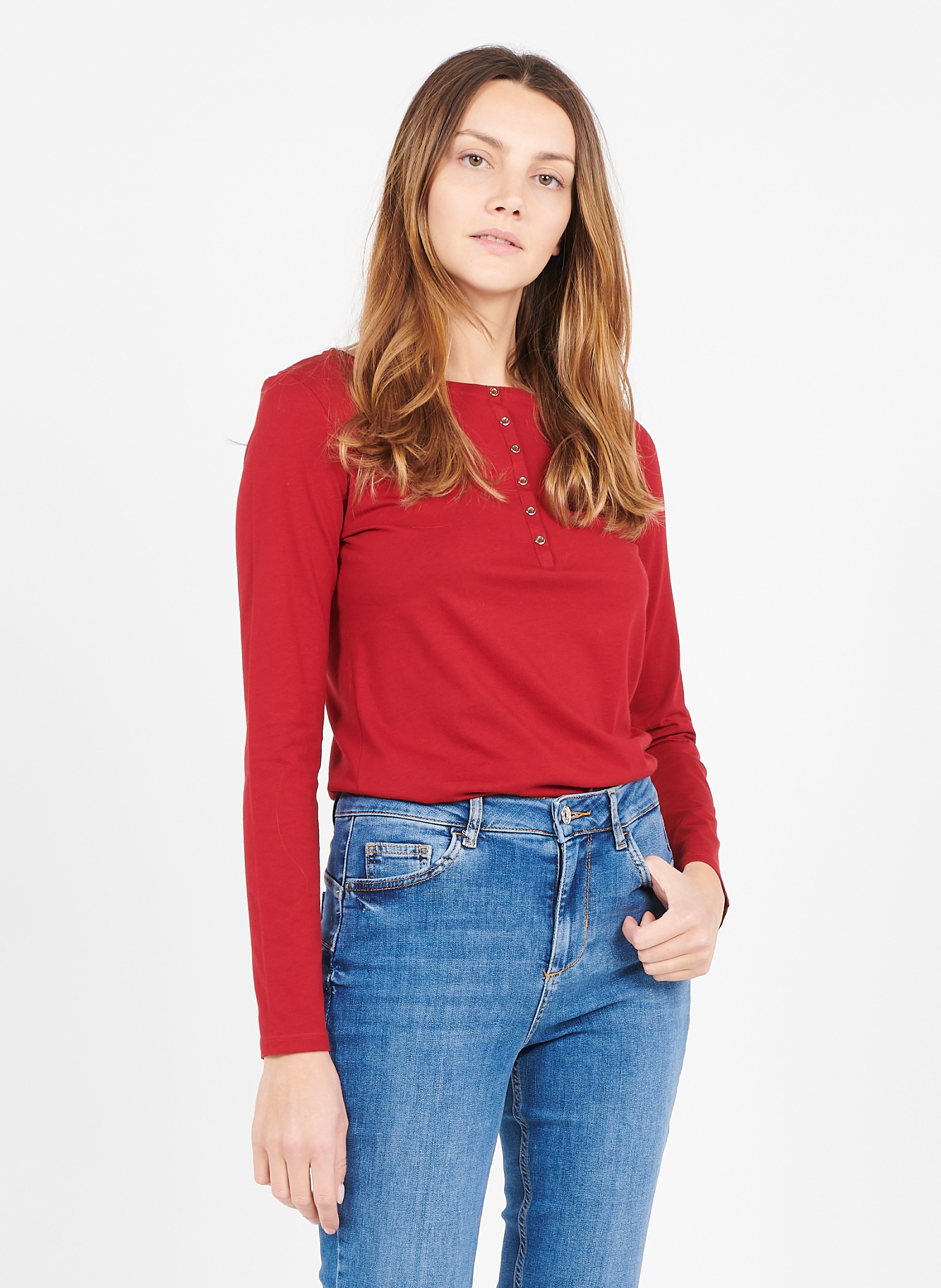 T-shirt Caroll En Coton Lavande - Taille 44 Femme (Occasion Très Bon état)