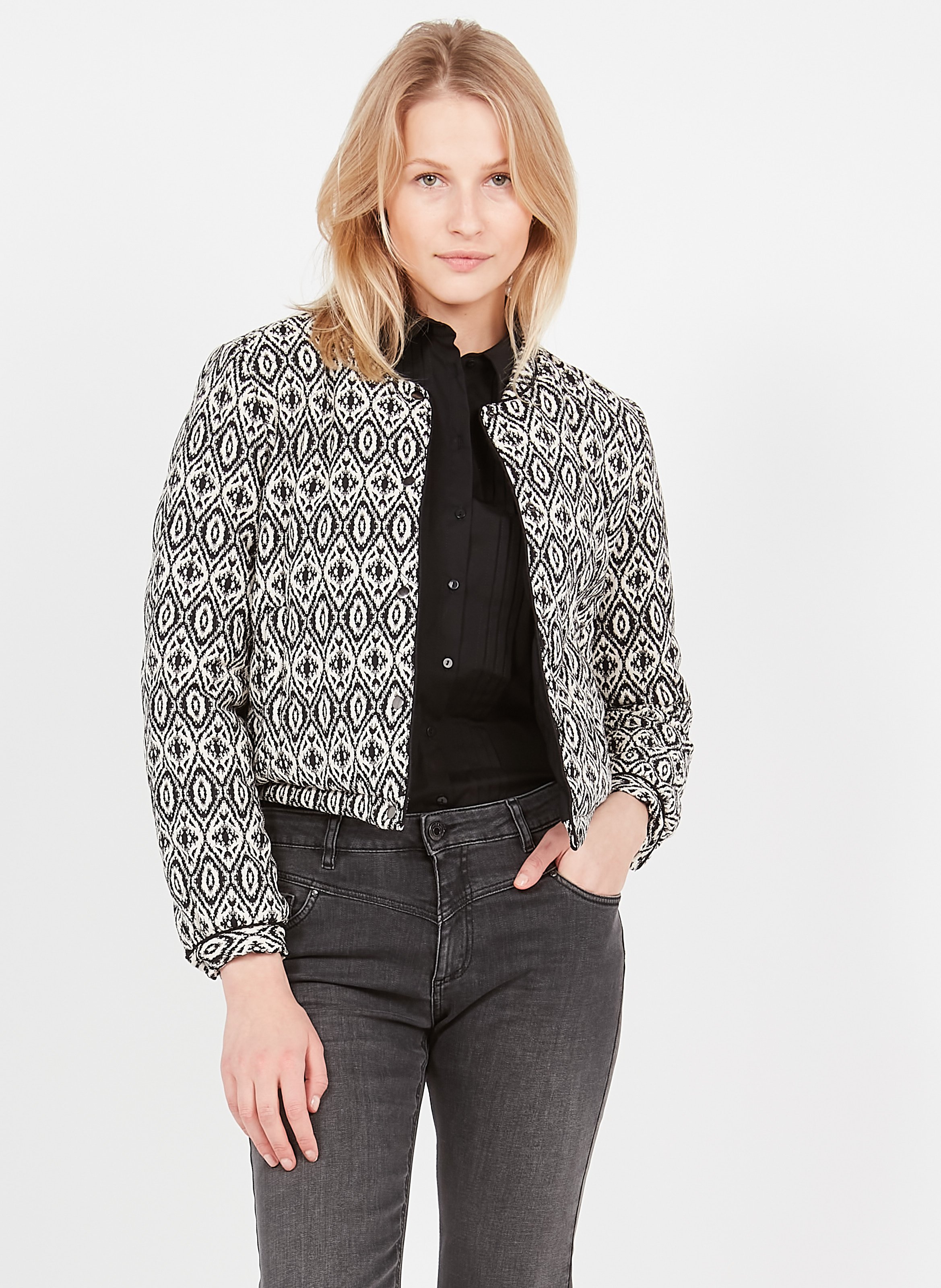 Veste Matelassée Caroll Kaki - Taille L (40/42), Polyester, Poches à Revers, Occasion En Très Bon état