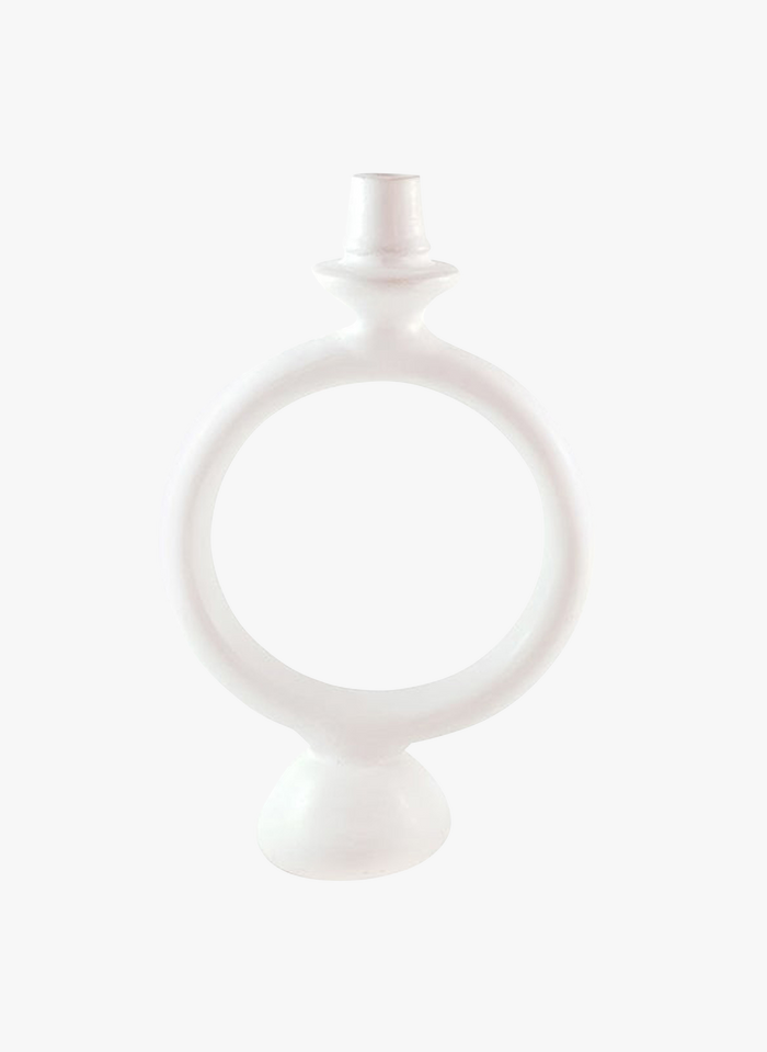 CHABI CHIC Bougeoir anneau en tadelakt | Blanc