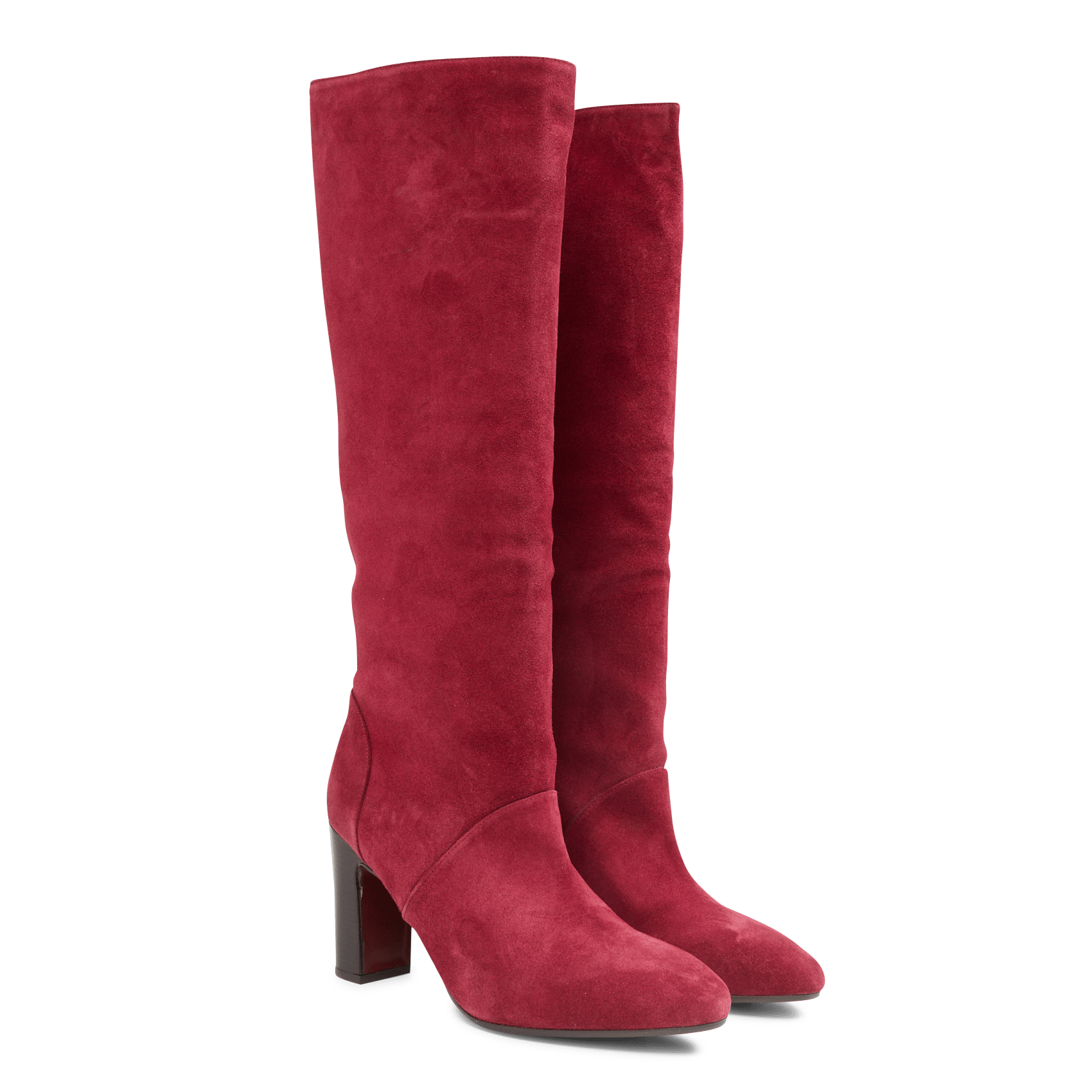 bottes cuir rouge