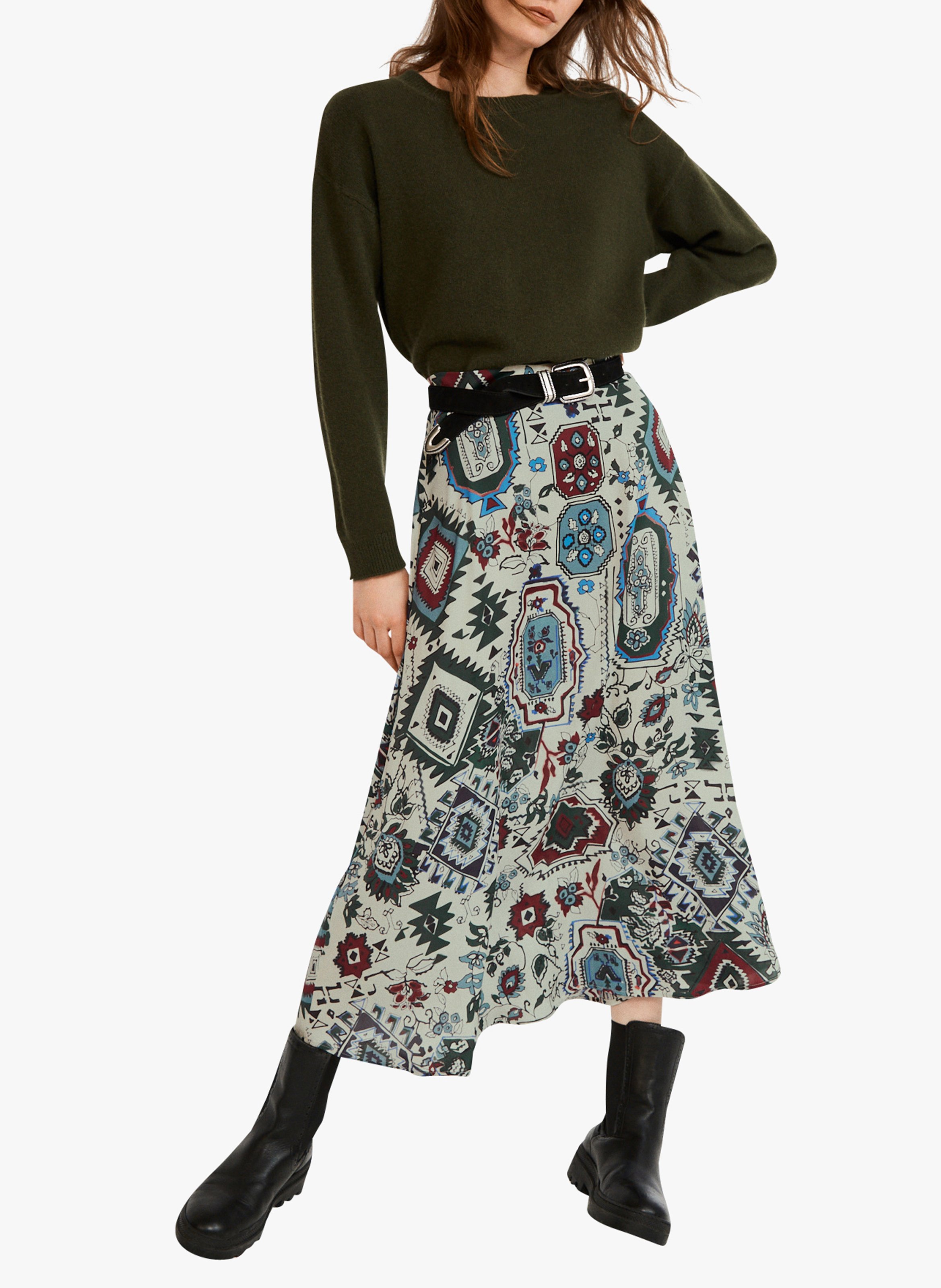 jupe longue multicolore