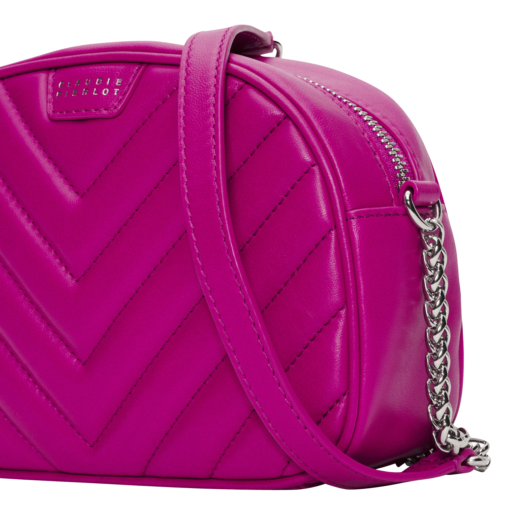 sac cuir fuchsia