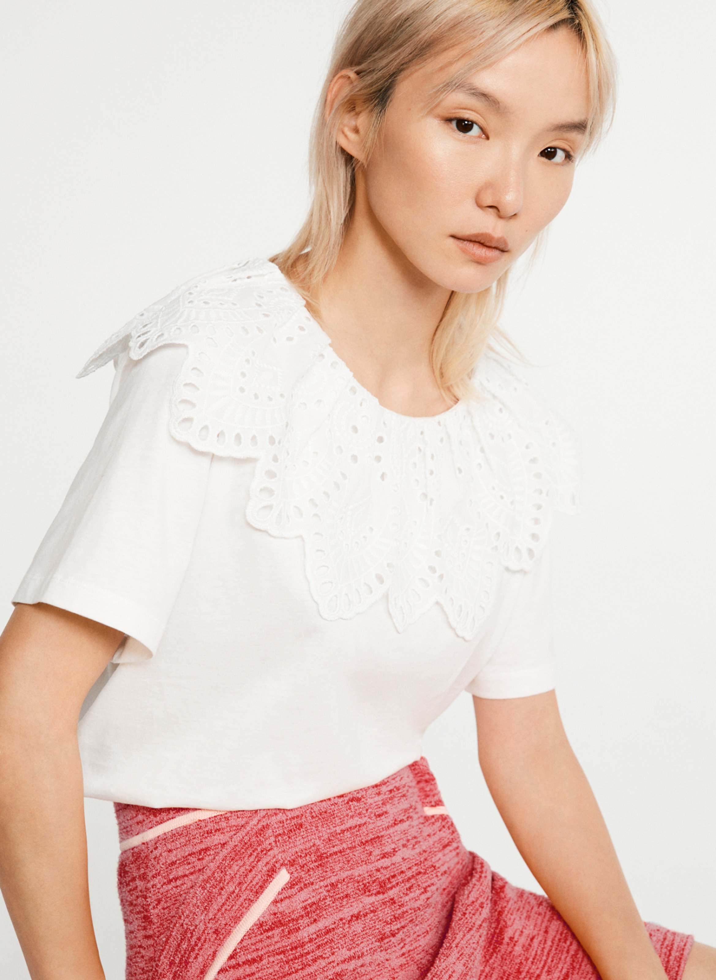T-shirt Lin Claudie Pierlot - Bleu - Taille 38/40 - Occasion Très Bon état