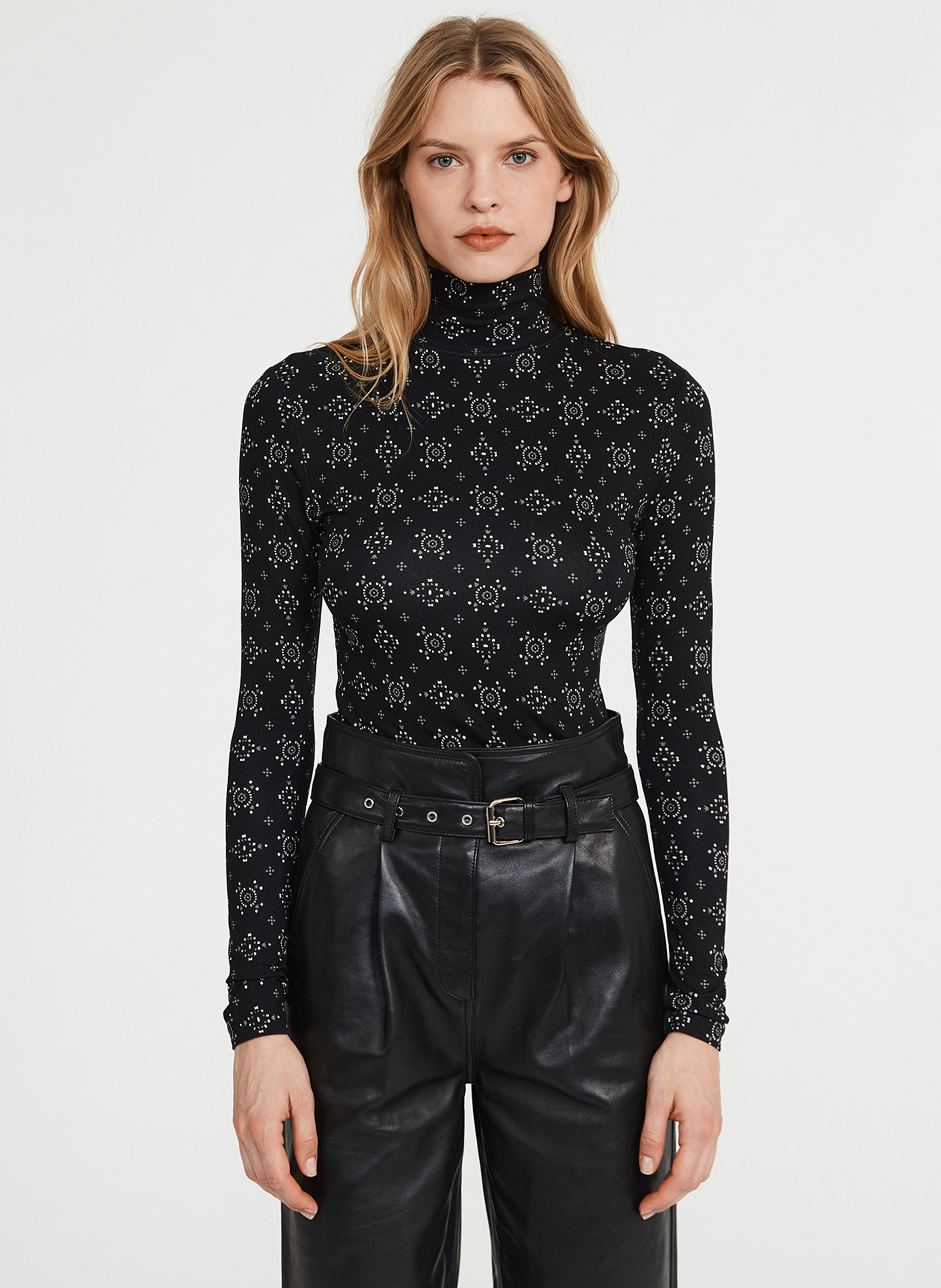 CLAUDIE PIERLOT Top imprimé à col roulé | Multicolore