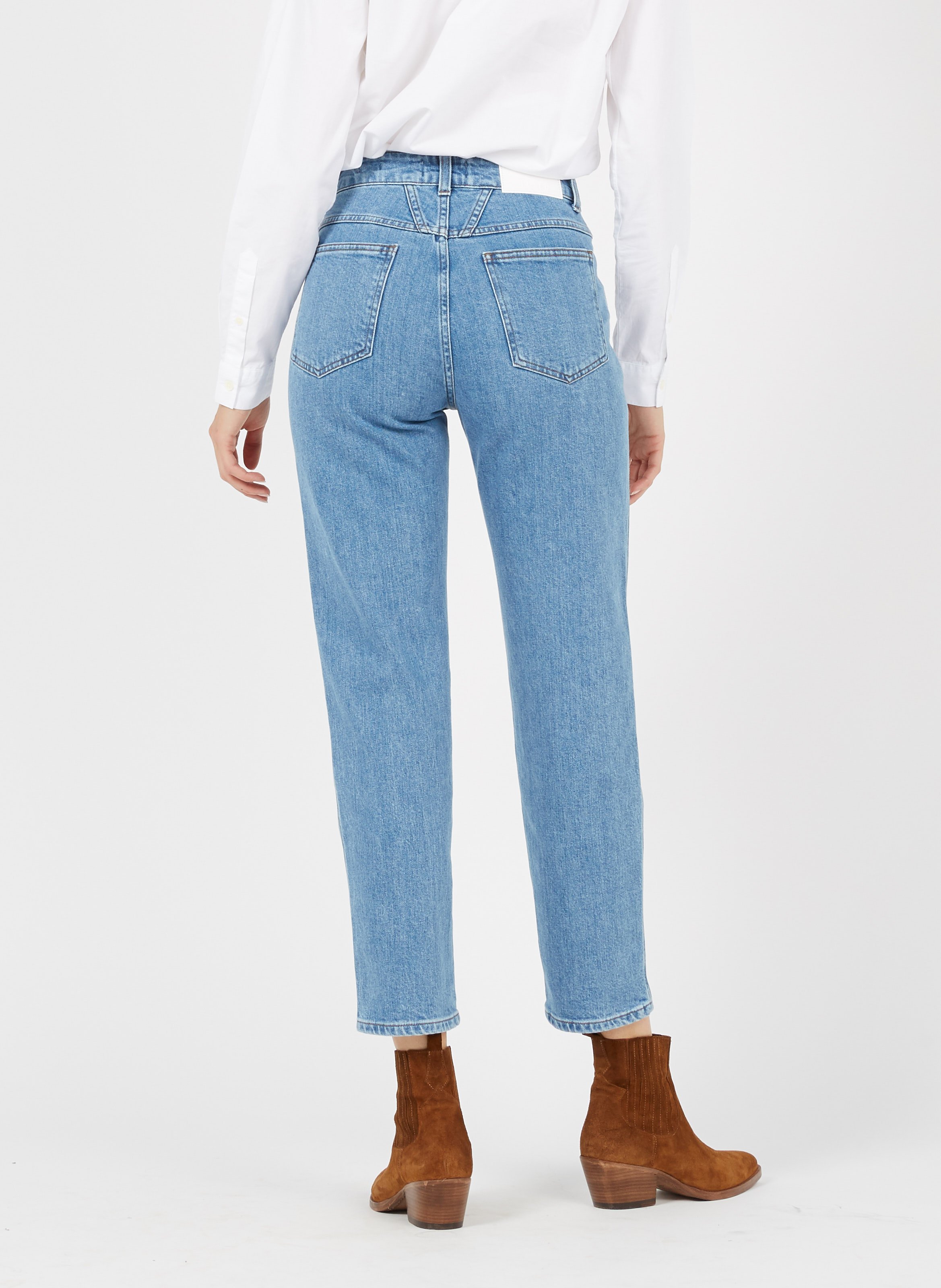 jean droit taille mi haute