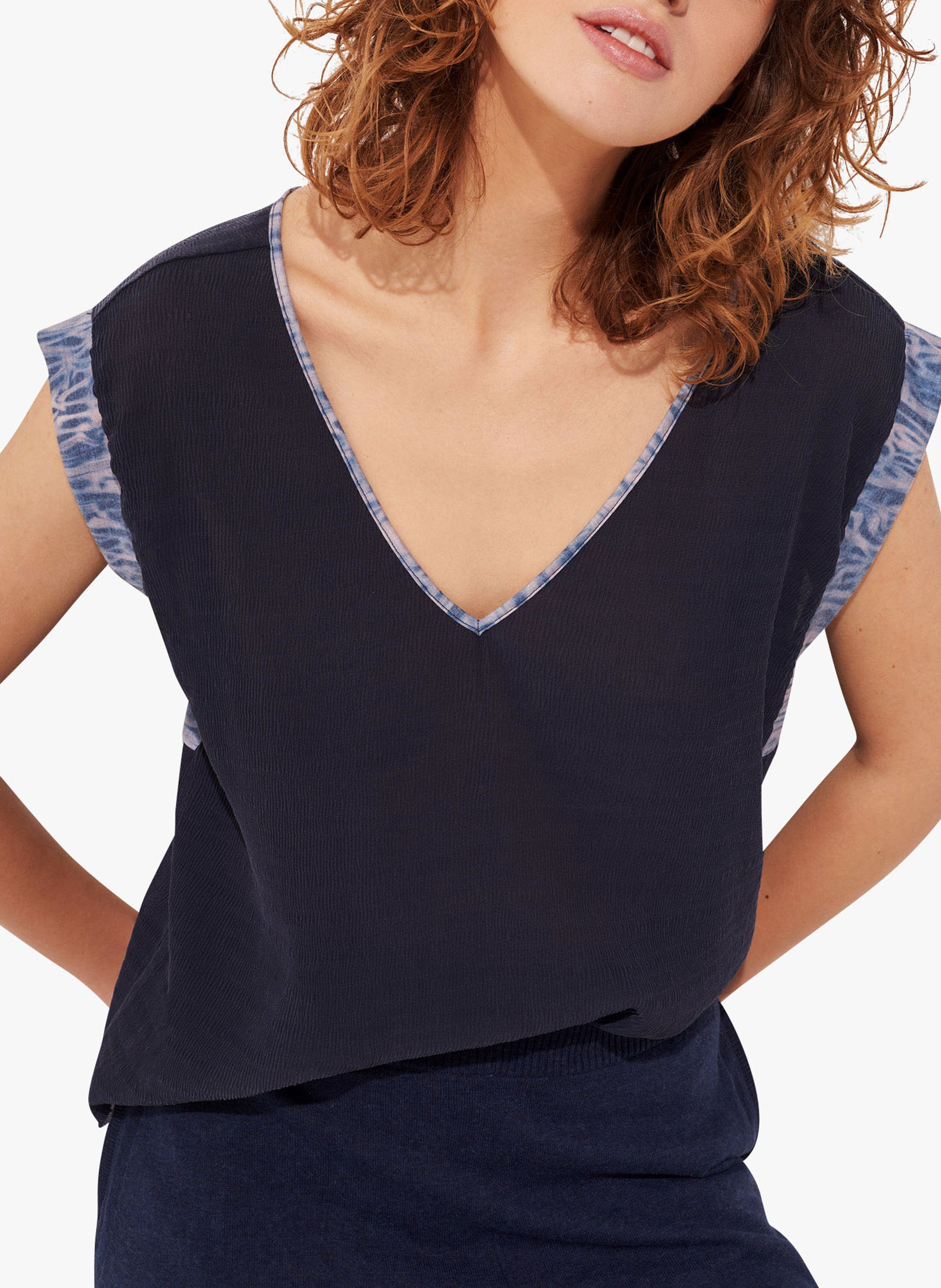 Jupe Mini Bleue Cotélac Taille 0 - En Coton, Style Décontracté - Occasion Très Bon état