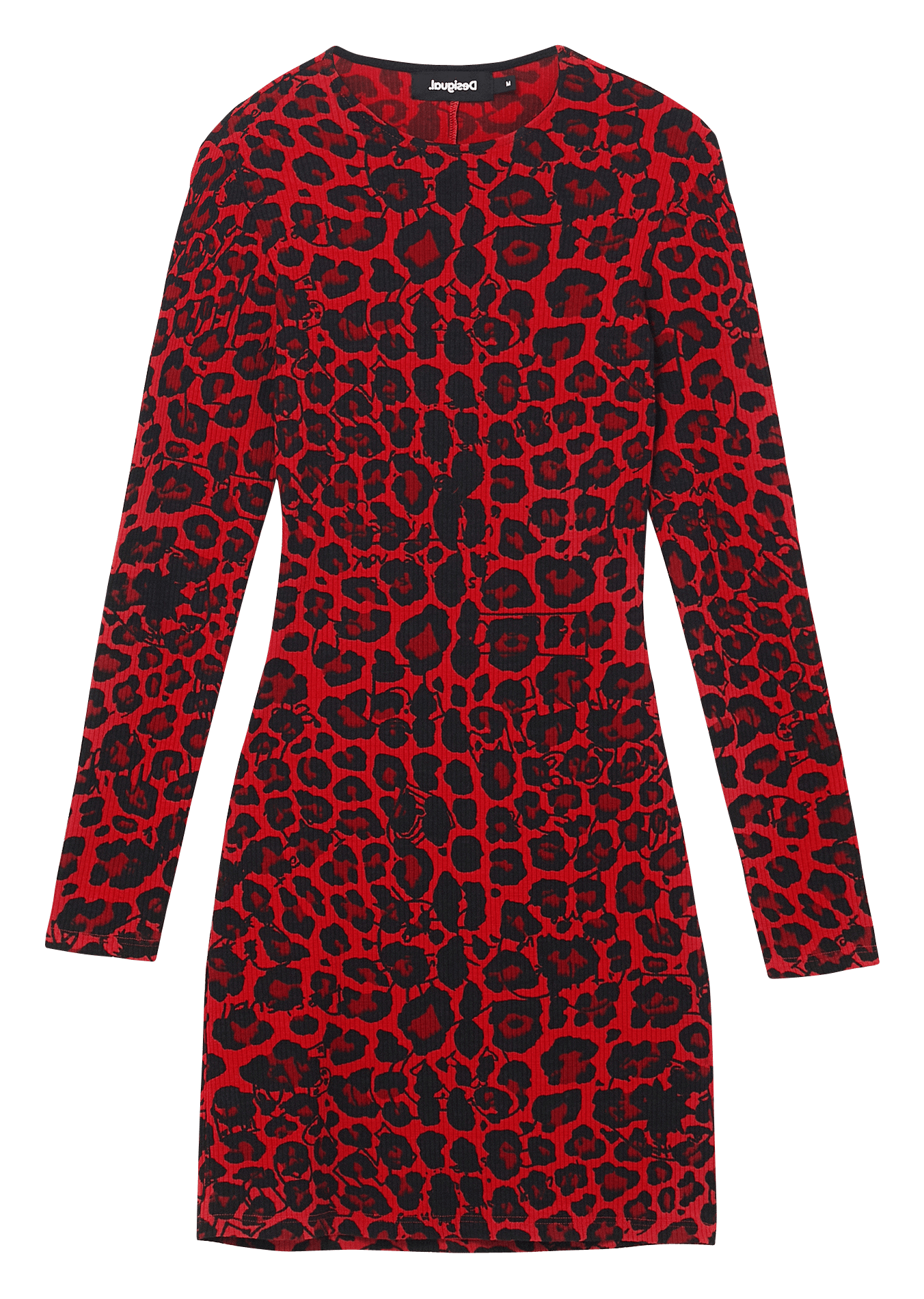 robe imprime leopard rouge