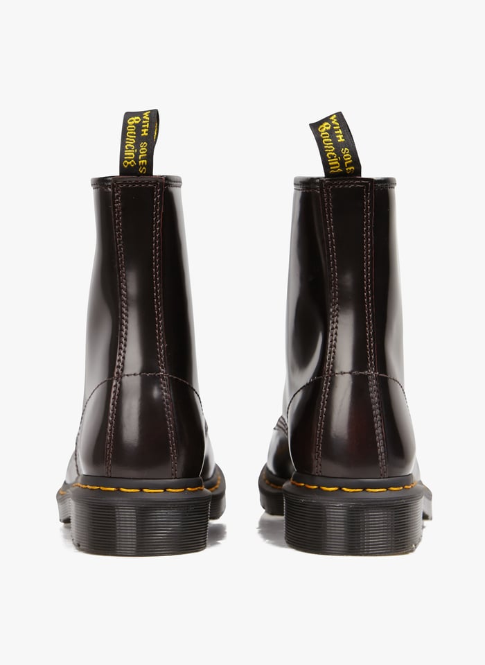 DR. MARTENS Bottines en cuir vernis lacets Noir
