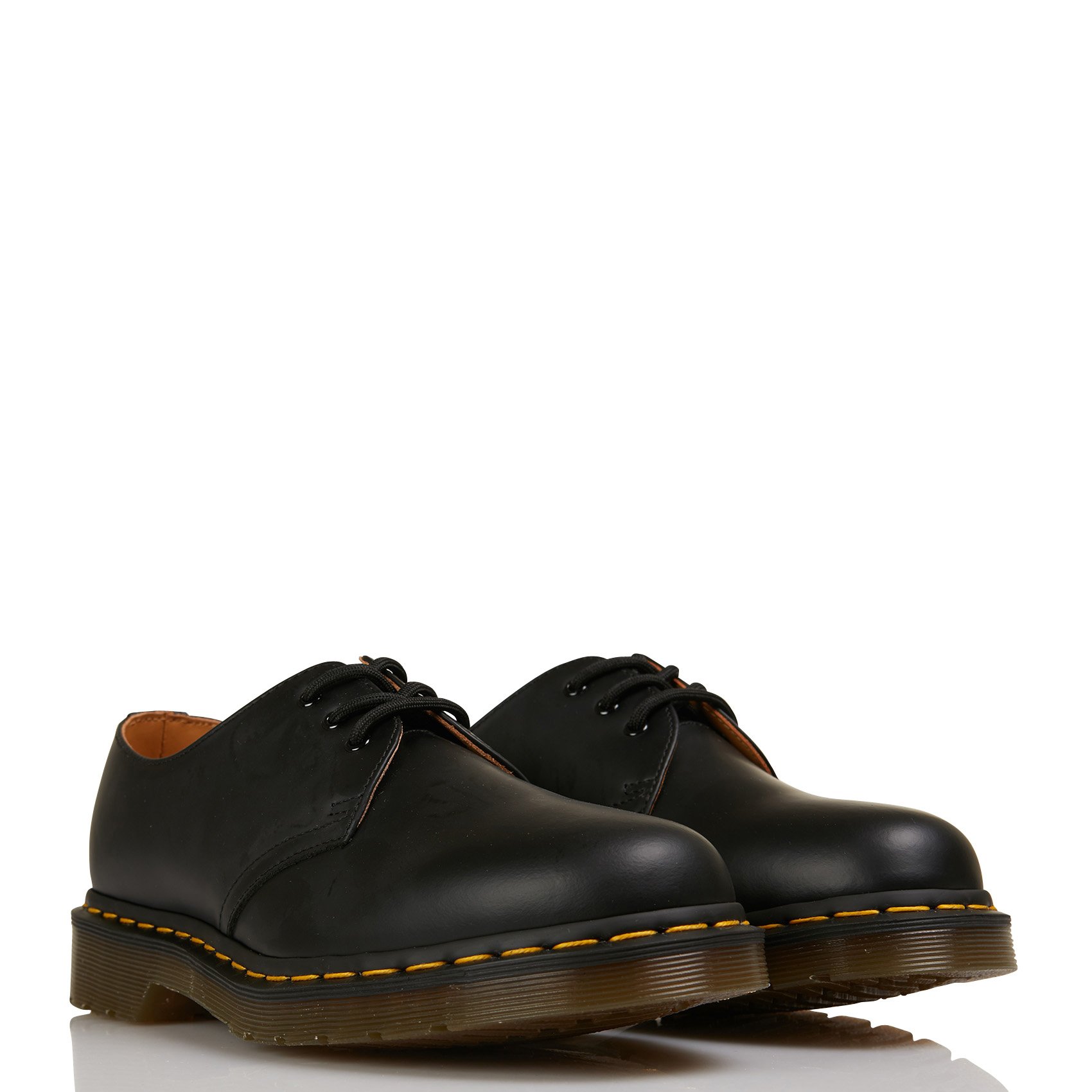 Dr. Martens Basses En Cuir Mat 1461 Black Smooth Dr. Martens