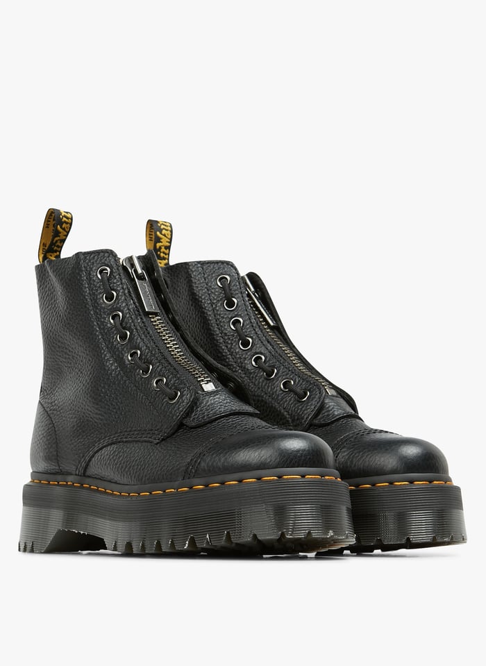 DR. MARTENS SINCLAIR Dr. Martens compens es en cuir Noir