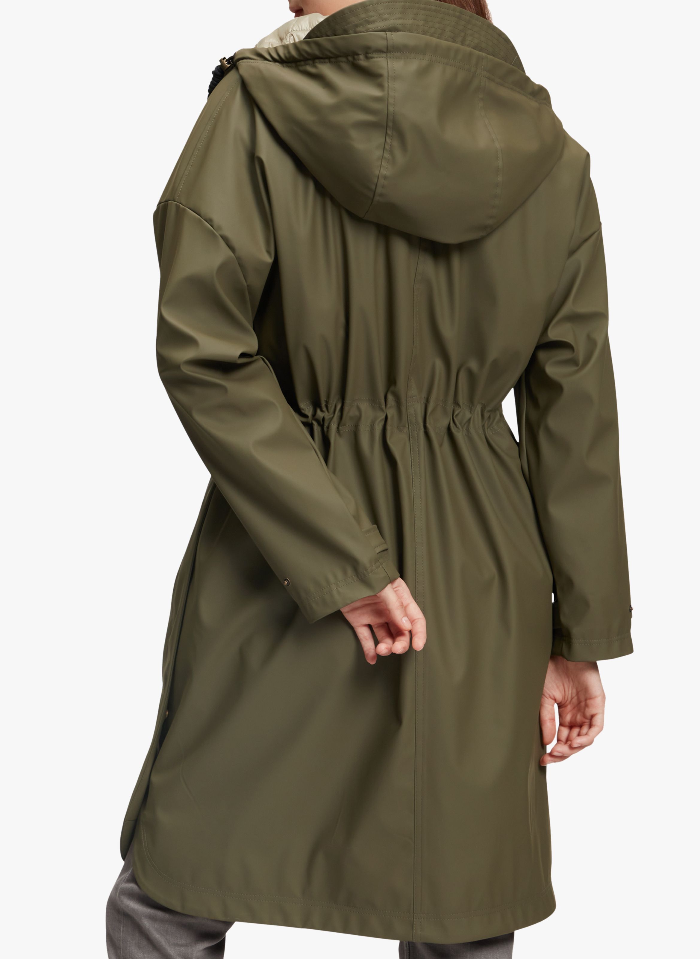 Parka hood Naf Naf en coloris Vert Femme Vêtements Manteaux Imperméables et trench coats 