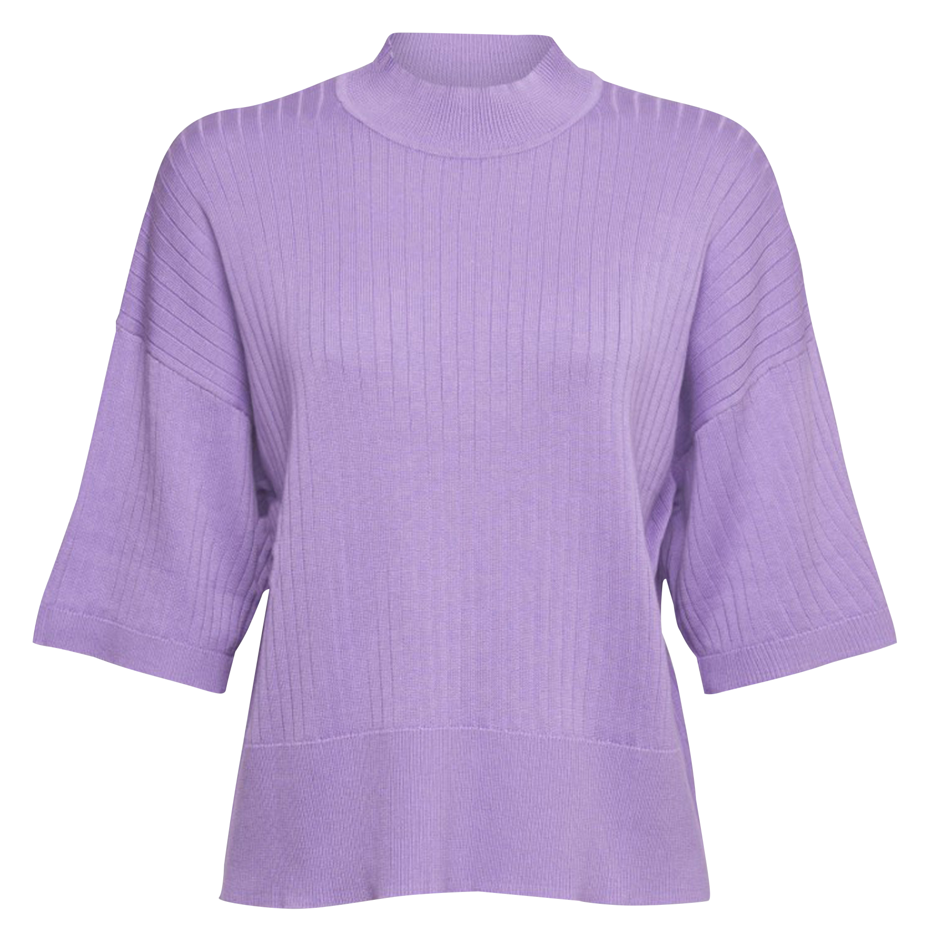 Mode Hauts T-shirts en mailles tricotées Esprit T-shirts en mailles tricot\u00e9es rose chair-violet imprim\u00e9 allover 