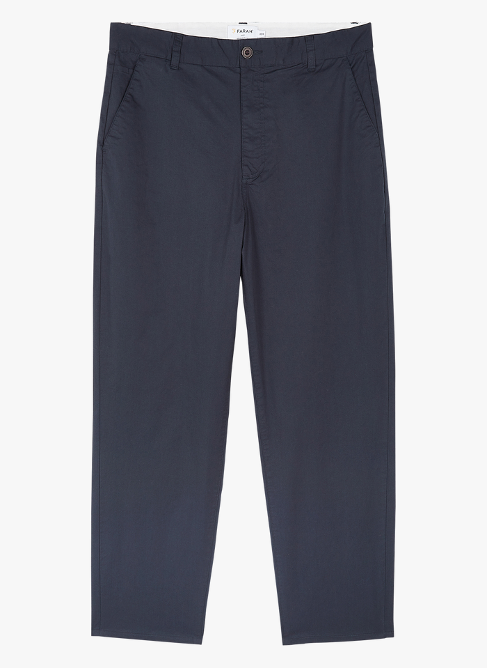 FARAH Pantalon droit en coton biologique | Bleu