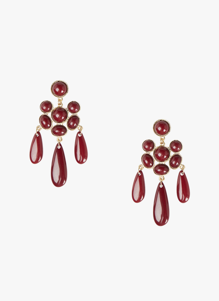 FEEKA Boucles d'oreilles pendantes | Rouge