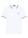 FRED PERRY WHITE/BRIGHT RED/NAVY Blanc