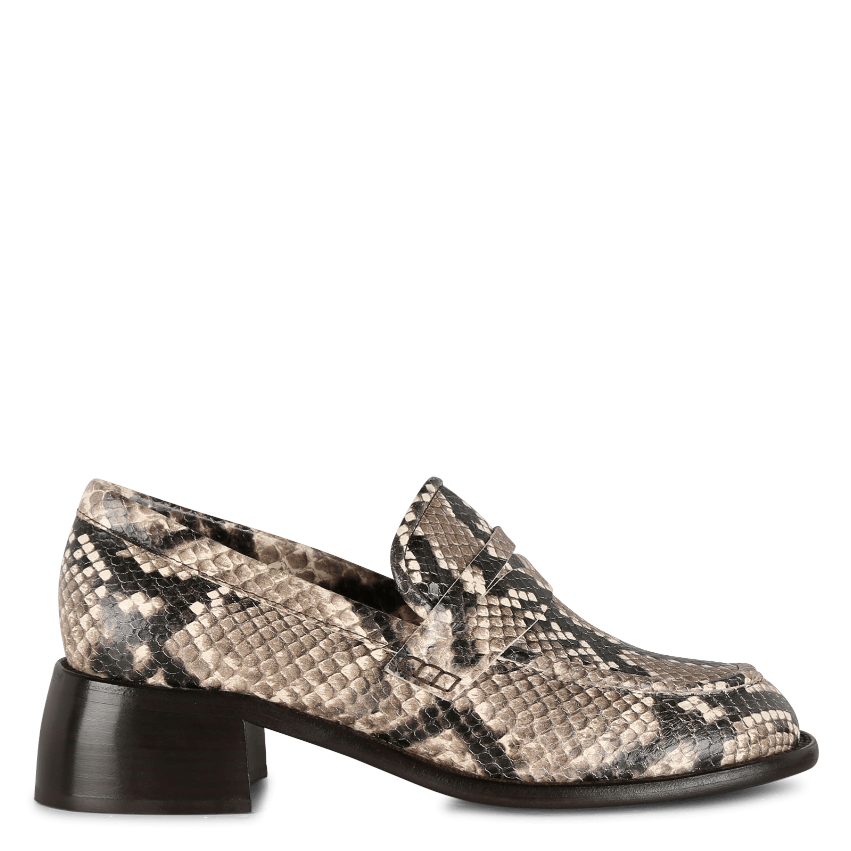 Mocassins Free Lance Vintage En Python - Taille 36 - Talons Moyens - Occasion