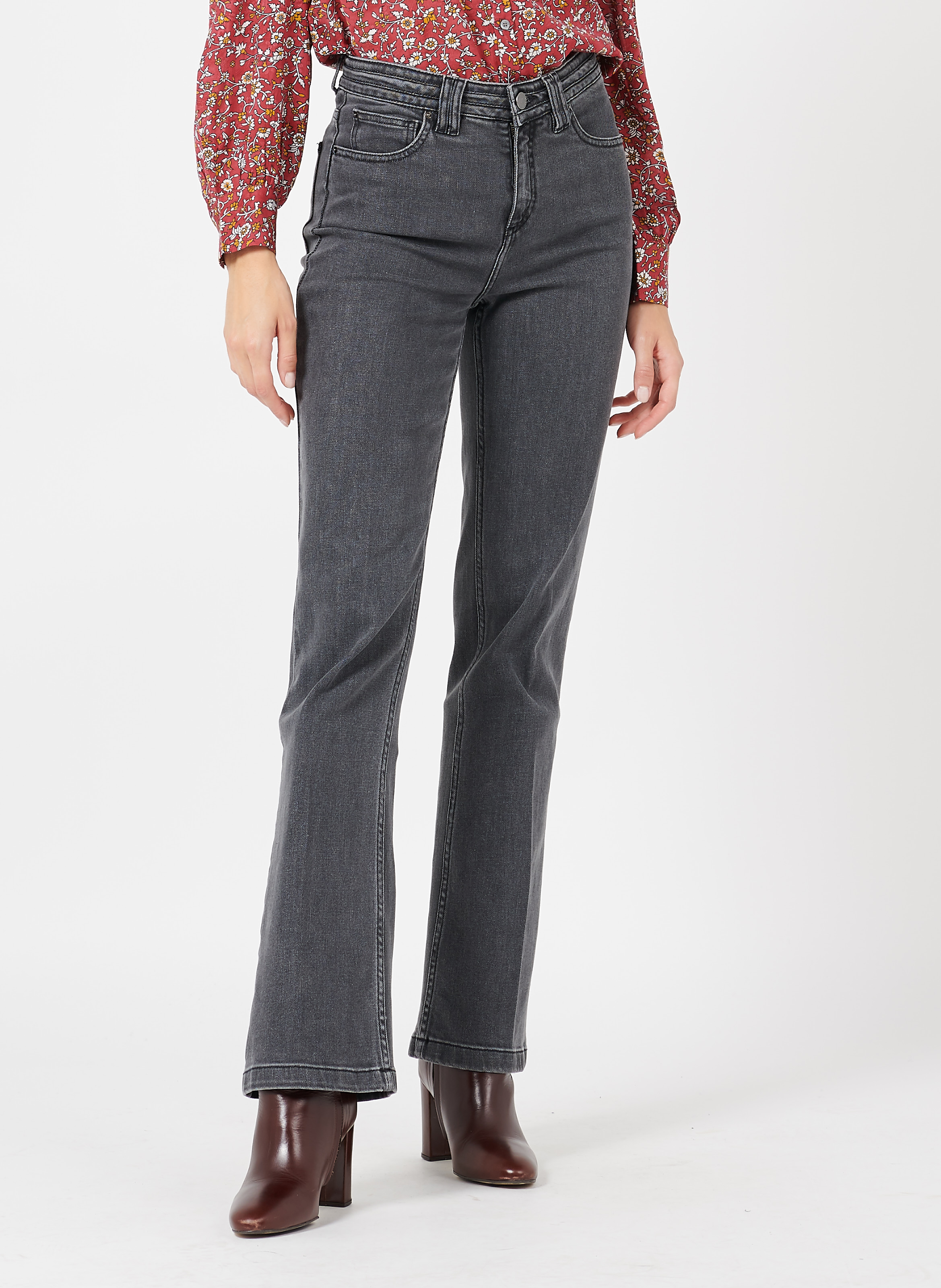 jean bootcut taille haute h&m