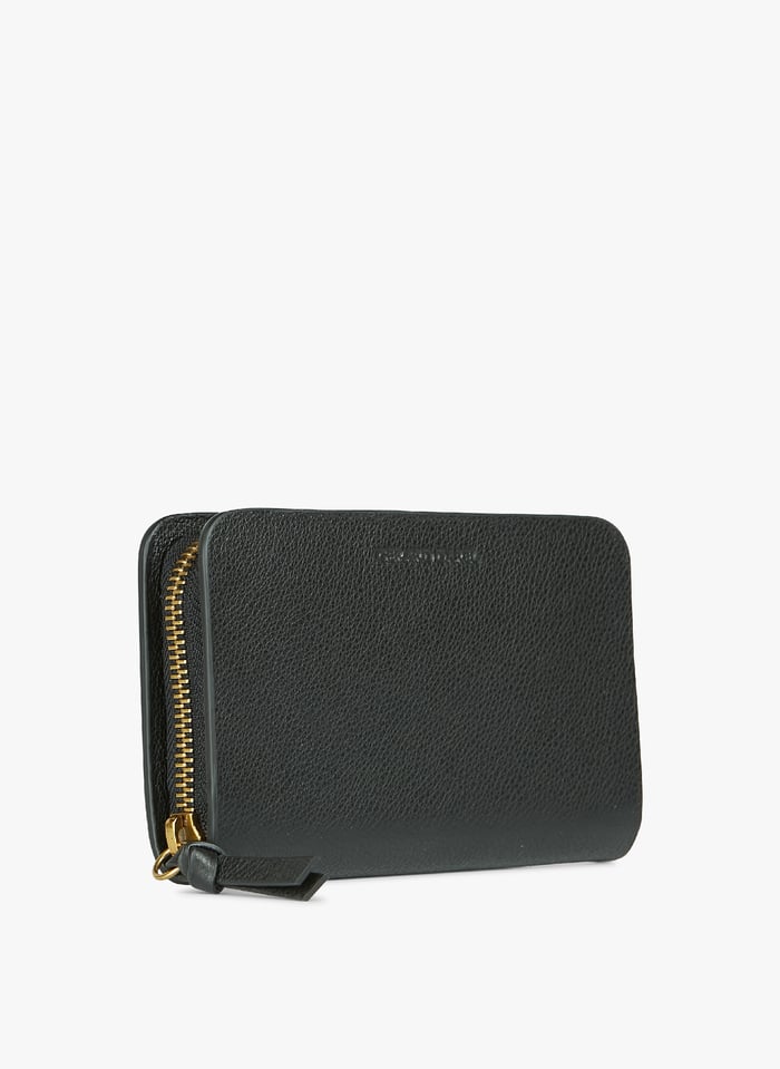 Portefeuille Zipp En Cuir Black Gerard Darel Femme Place des