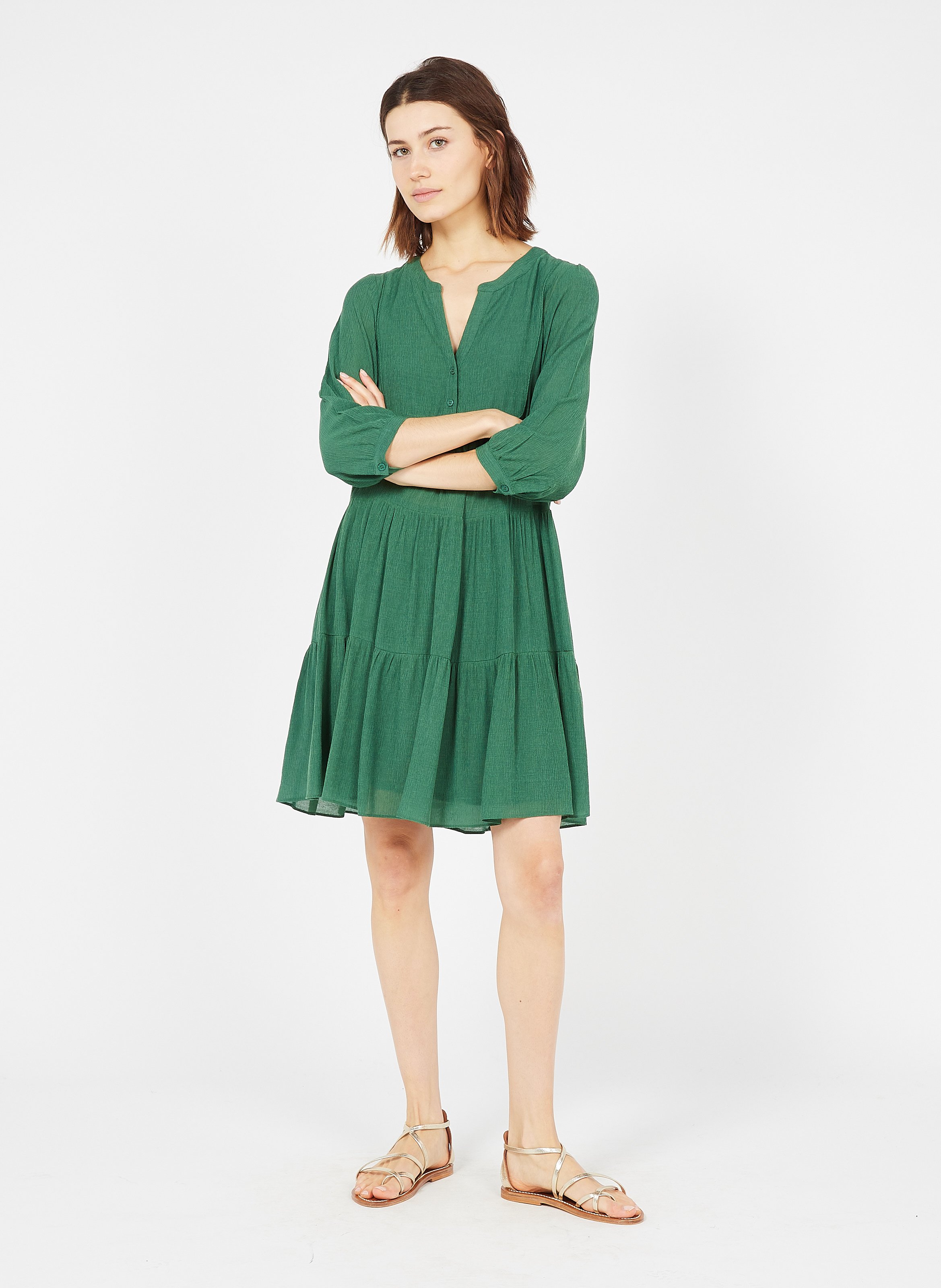 Robe Noire Crêpe Napoli Par Gerard Darel - Taille 38/UK 10 - Genou - Neuf Porté 1 Fois - Livraison Gratuite