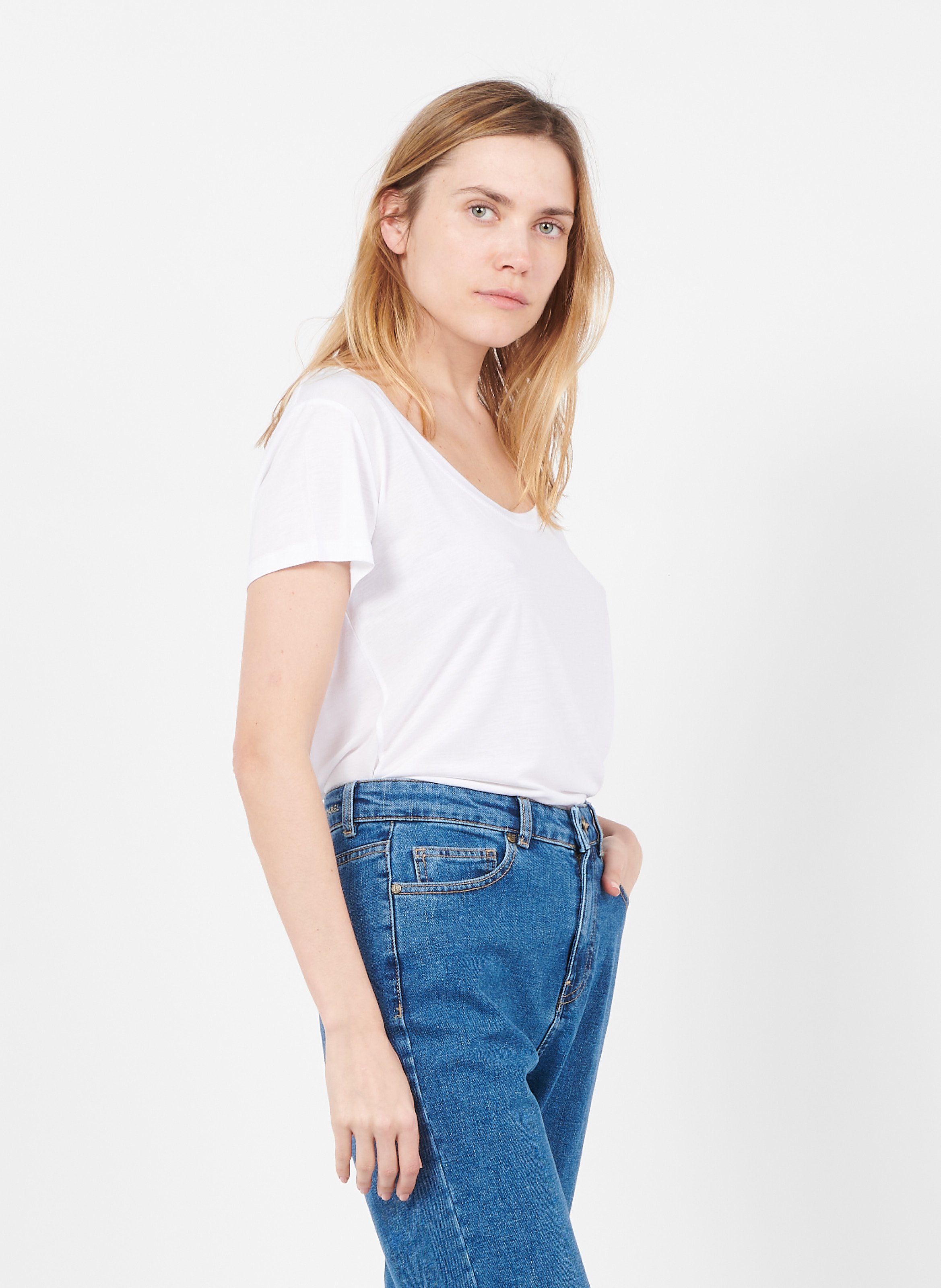 T-shirt Gérard Darel Bleu Indigo Irisé Taille 2 - Occasion Très Bon état Col Rond