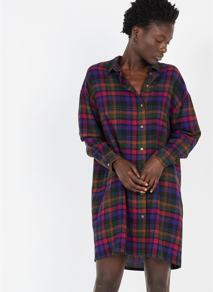 HARRIS WILSON Robe chemise col classique à carreaux  | Multicolore
