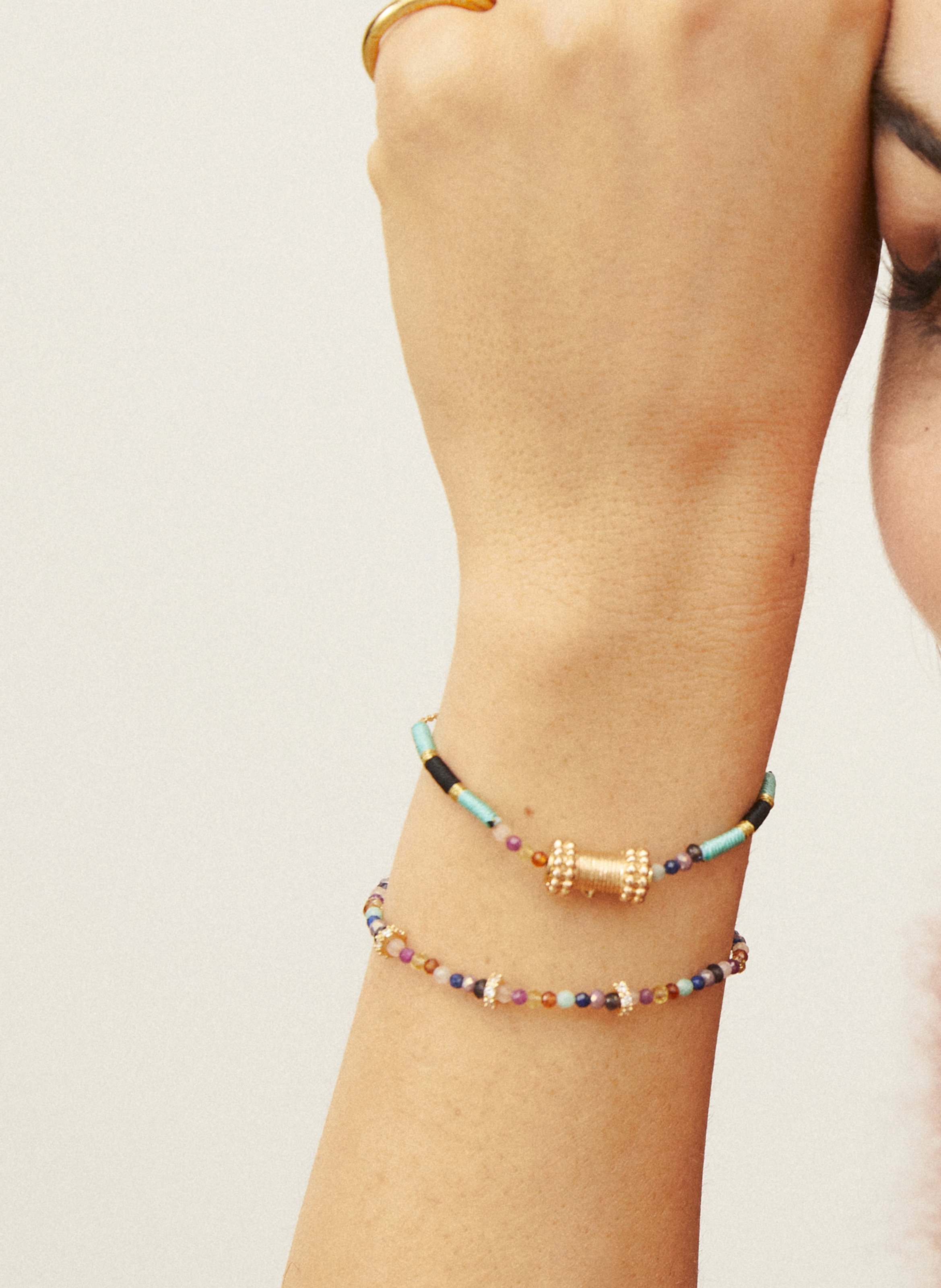 Soldes Set De 2 Bracelets Avec Pierres Semi-précieuses Turquoise Hipanema -  Femme | Place des Tendances