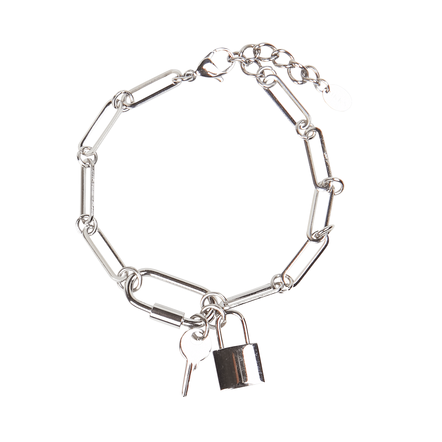 Bracelet Grosse Maille En Acier Inoxydable Argent Ikks Femme Place
