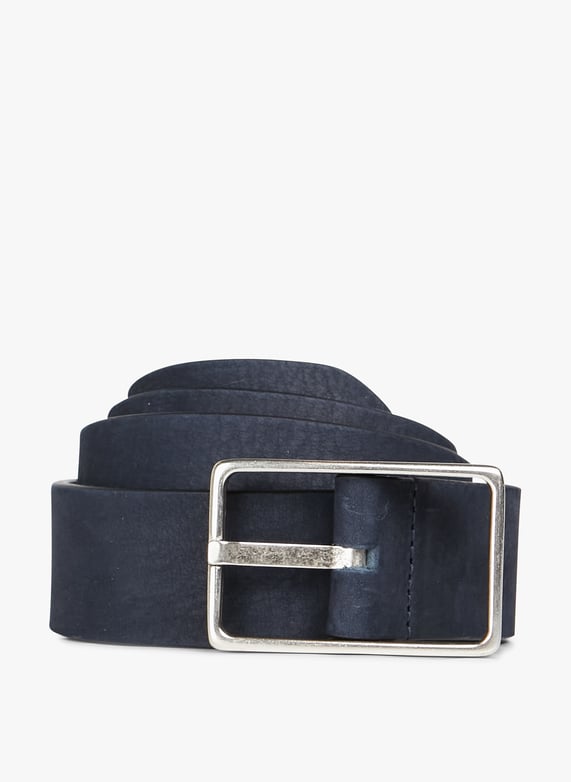 Ceinture En Cuir Bleu Marine Ikks Homme MS91013 48 BLEU MARINE Place des Tendances