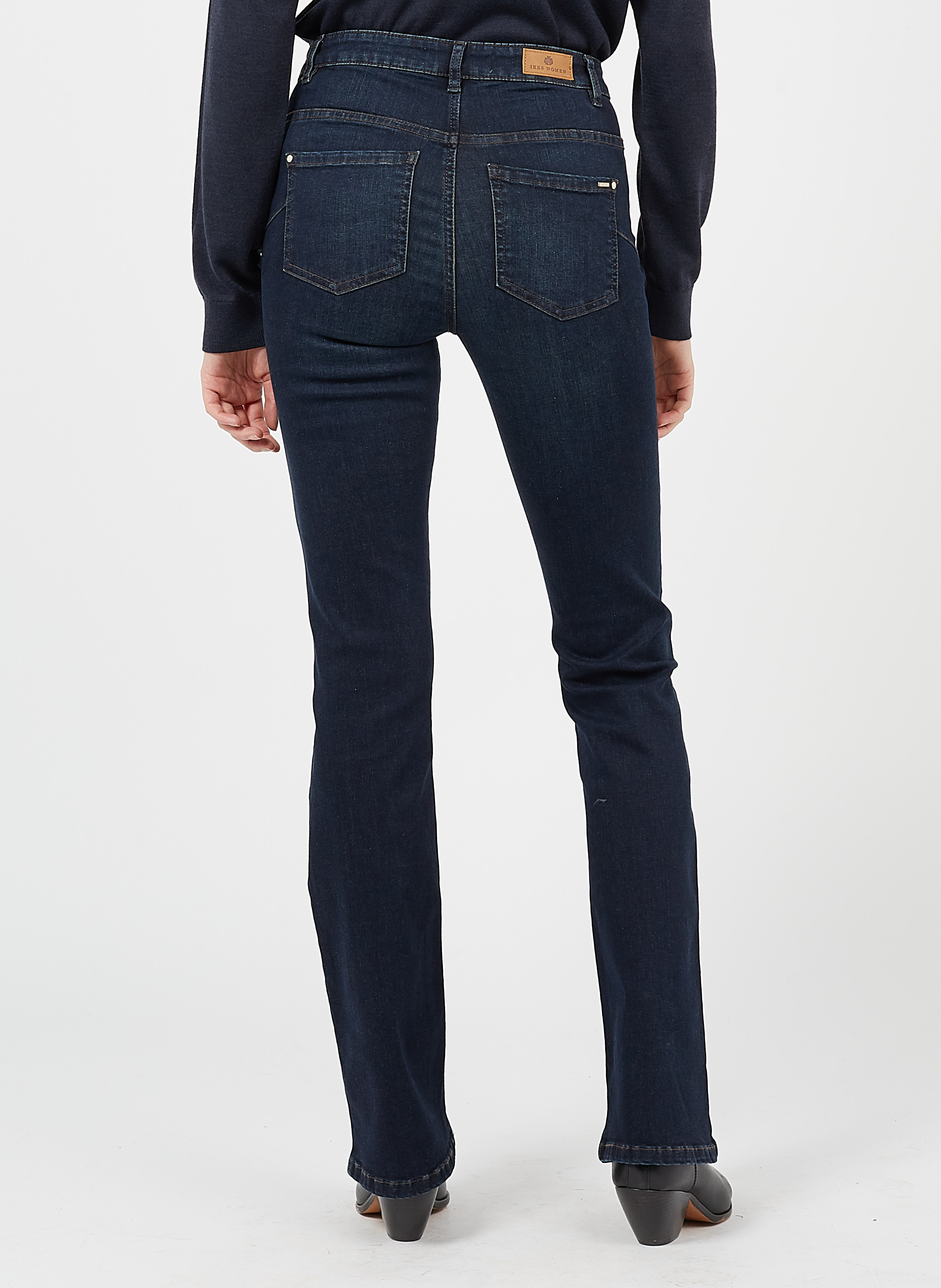 jean flare brut taille haute