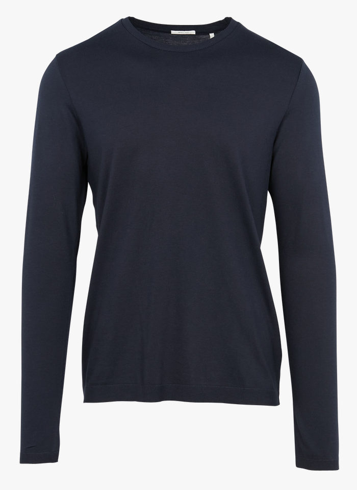 IKKS Tee-shirt col rond regular-fit en coton et modal | Bleu
