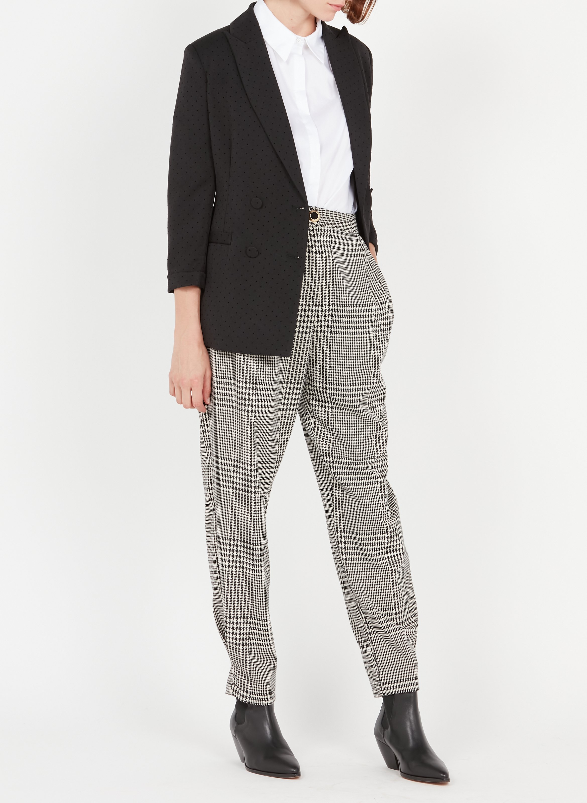 Veste Tailleur Imprimé Pois Nero Imperial - Femme | Place des Tendances