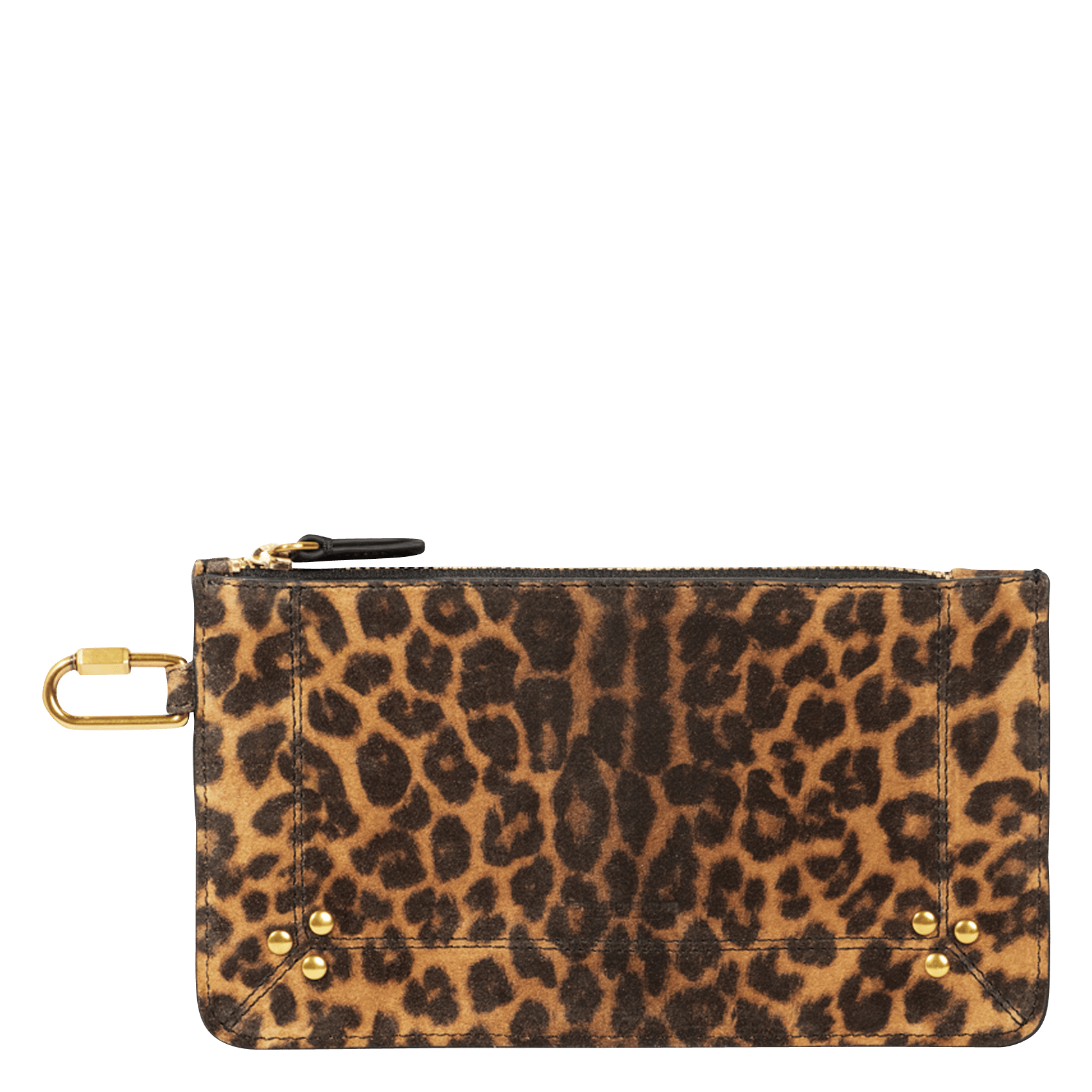 pochette leopard cuir