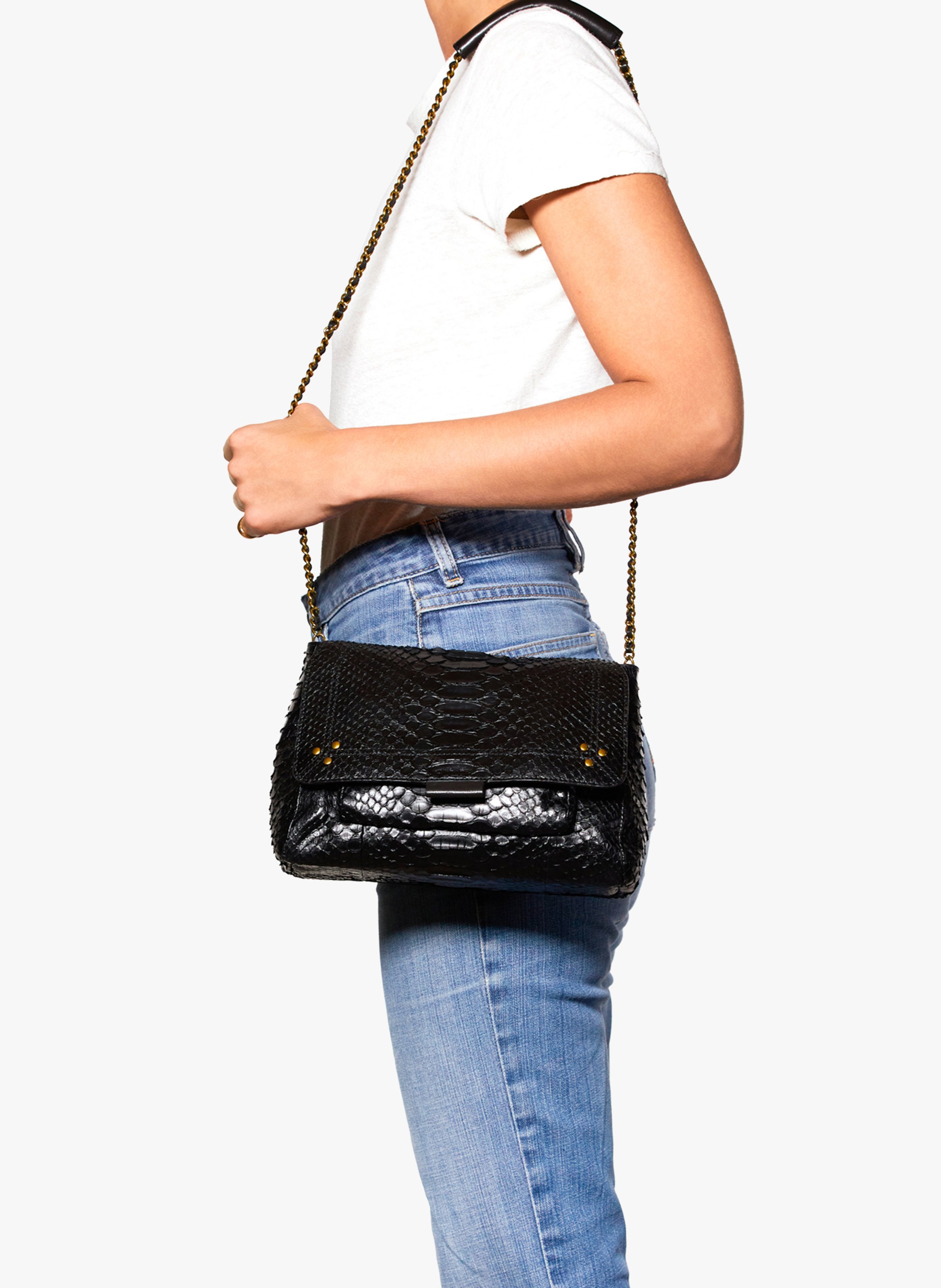 sac jerome dreyfuss python noir