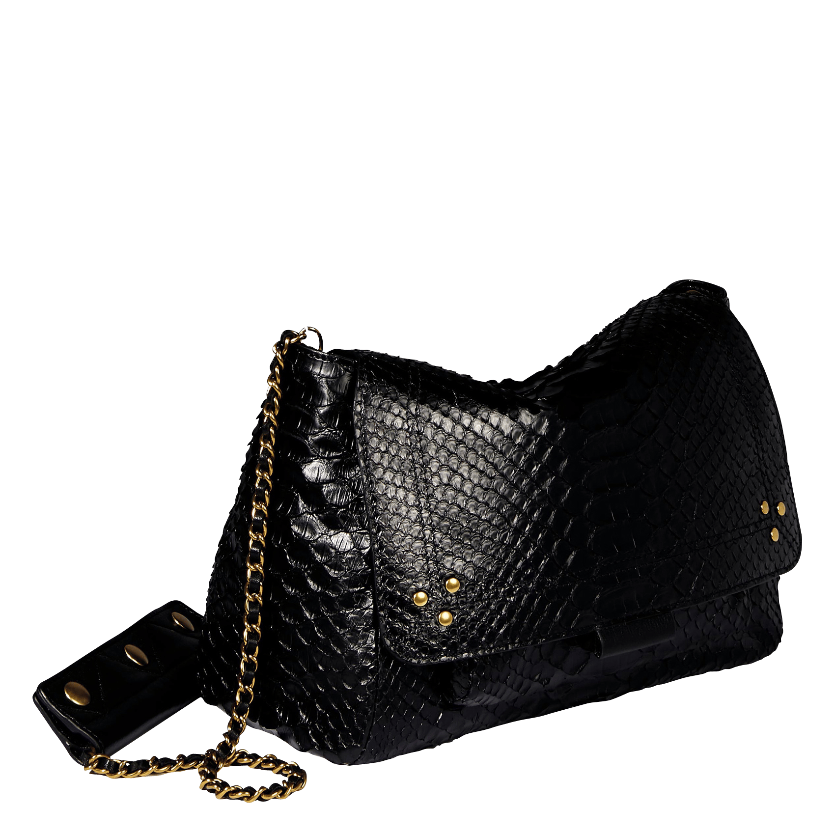 sac bandouliere python noir