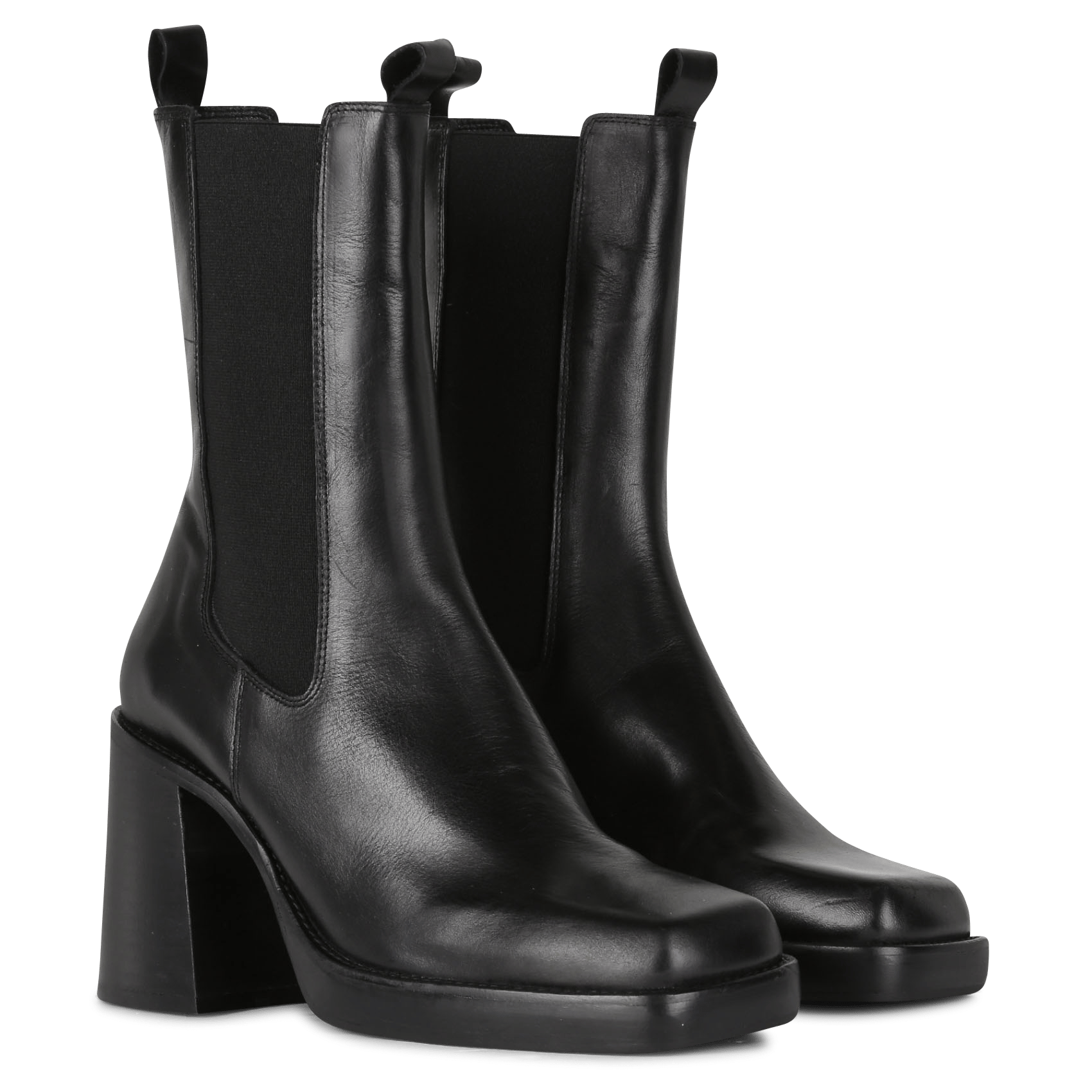 Bottines à Talon En Cuir Noir Jonak - Femme | Place des Tendances