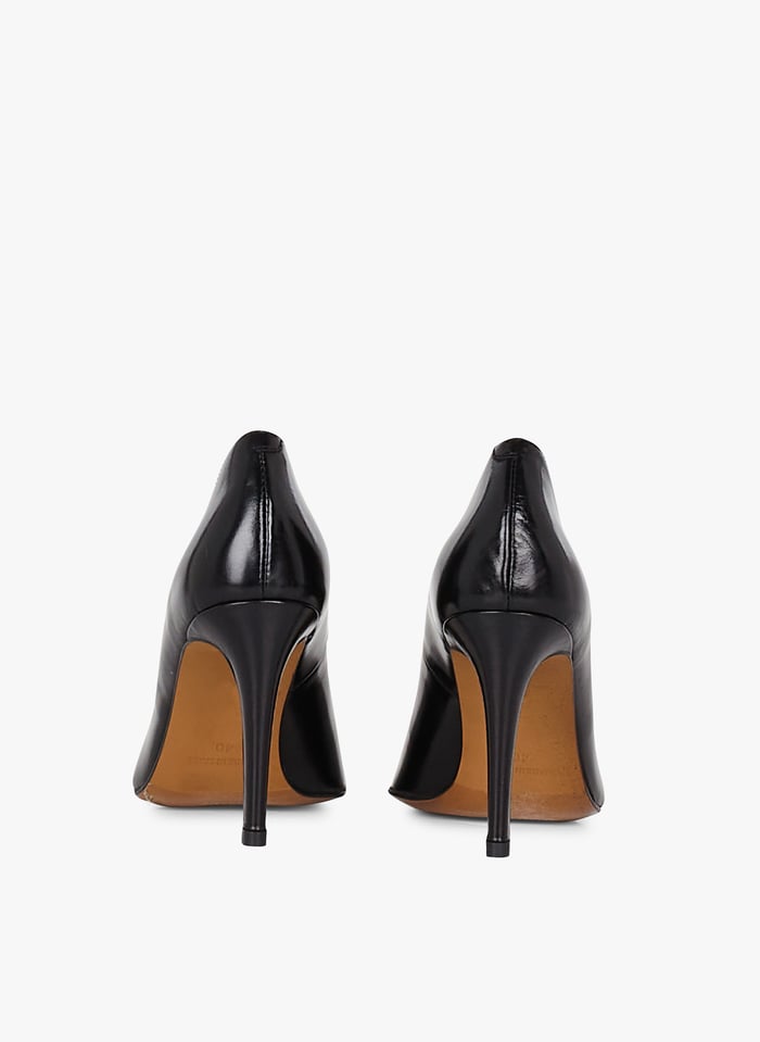 Escarpin noir cuir clearance bout pointu